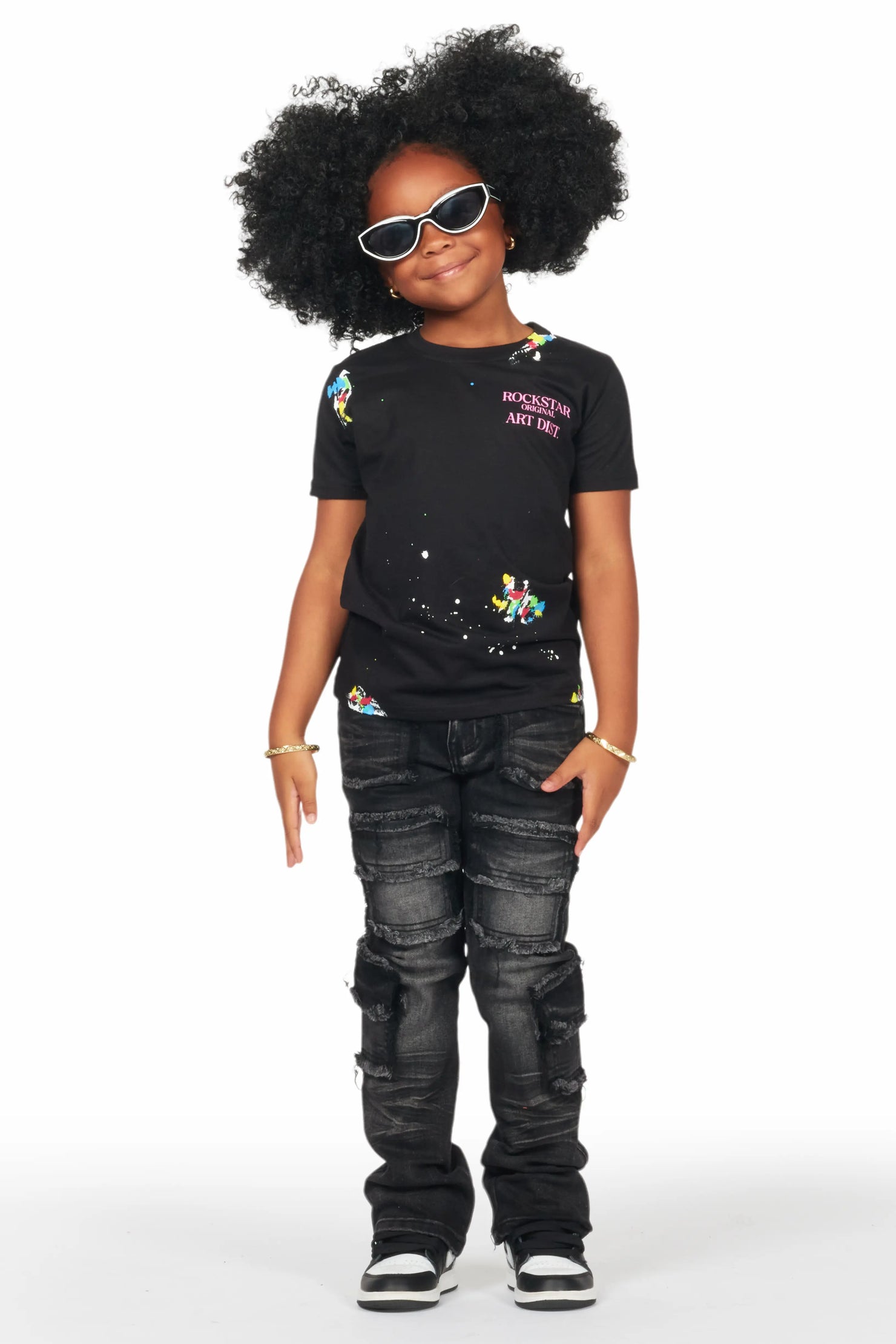 Girls Tyra Dark Grey Skinny Fit Cargo Jean