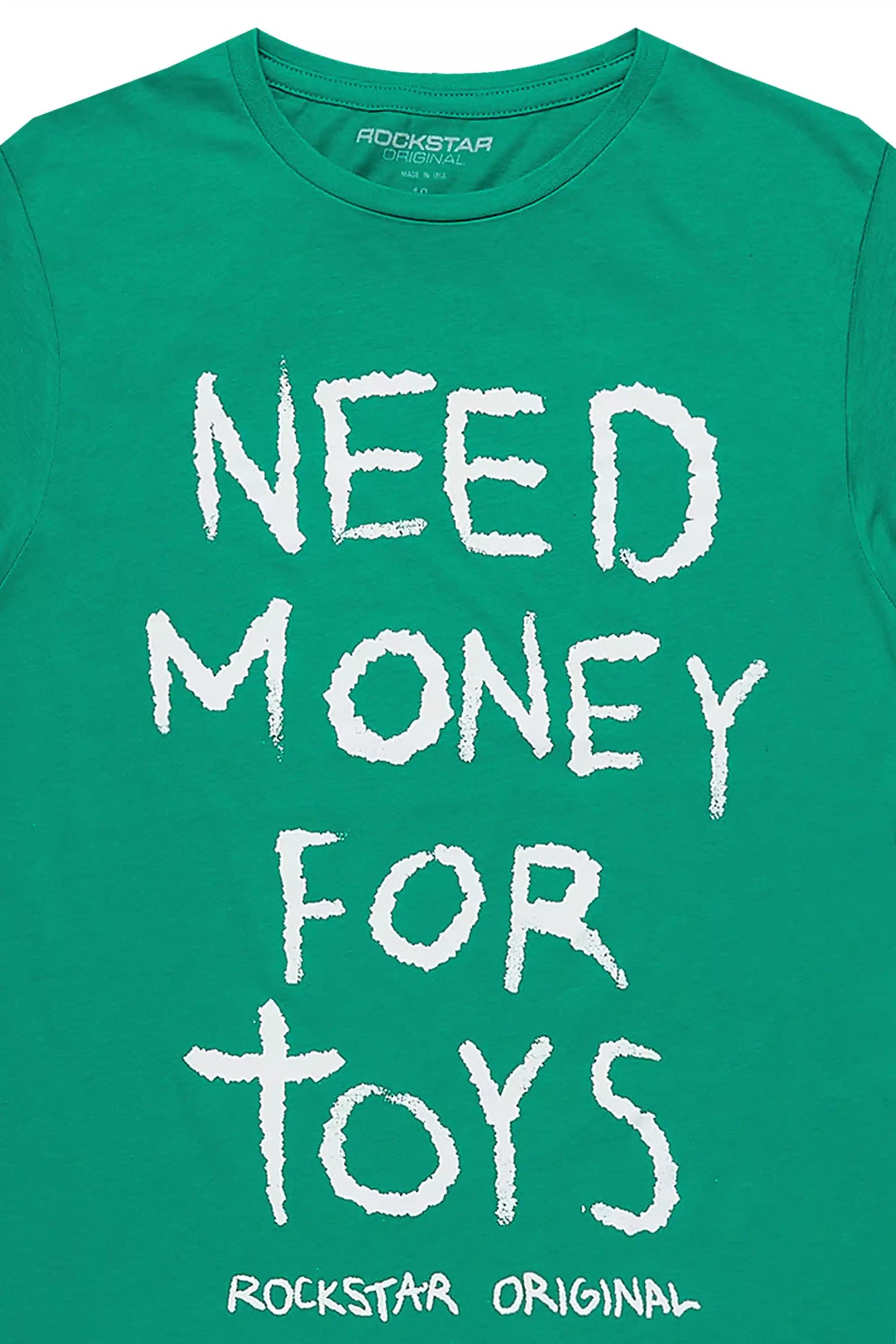 Boys M4Toys Green/White Graphic T-Shirt