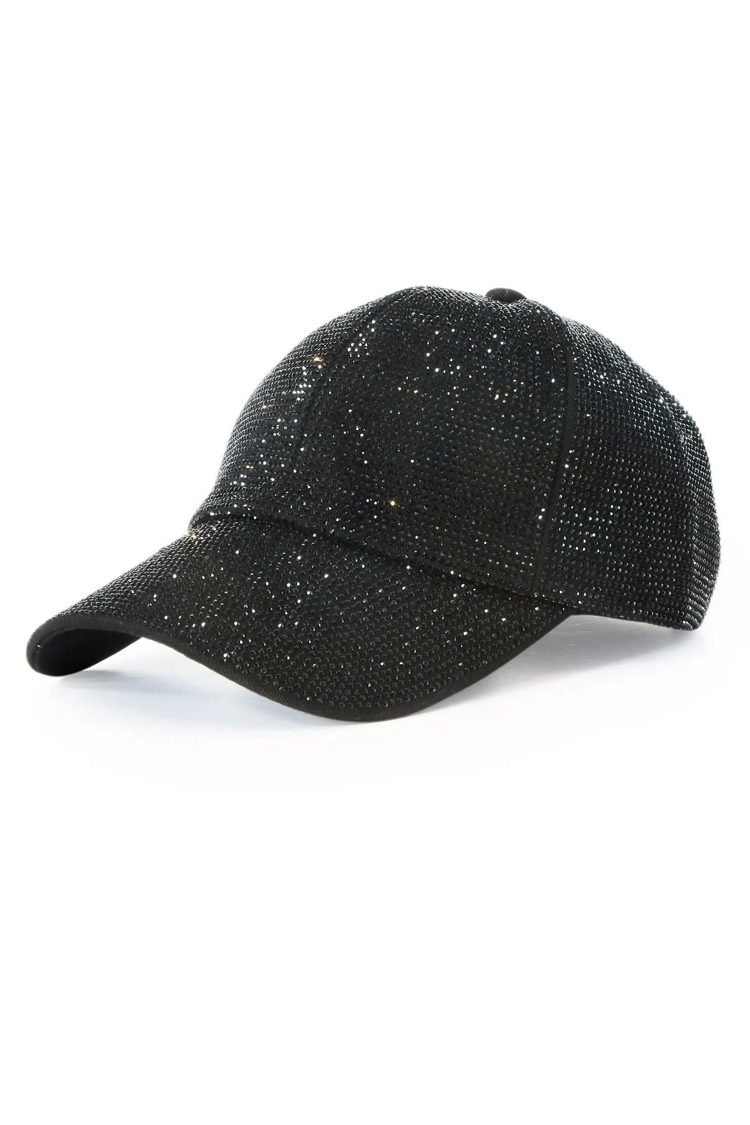 Wilamesha Black Rhinestone Trucker Hat