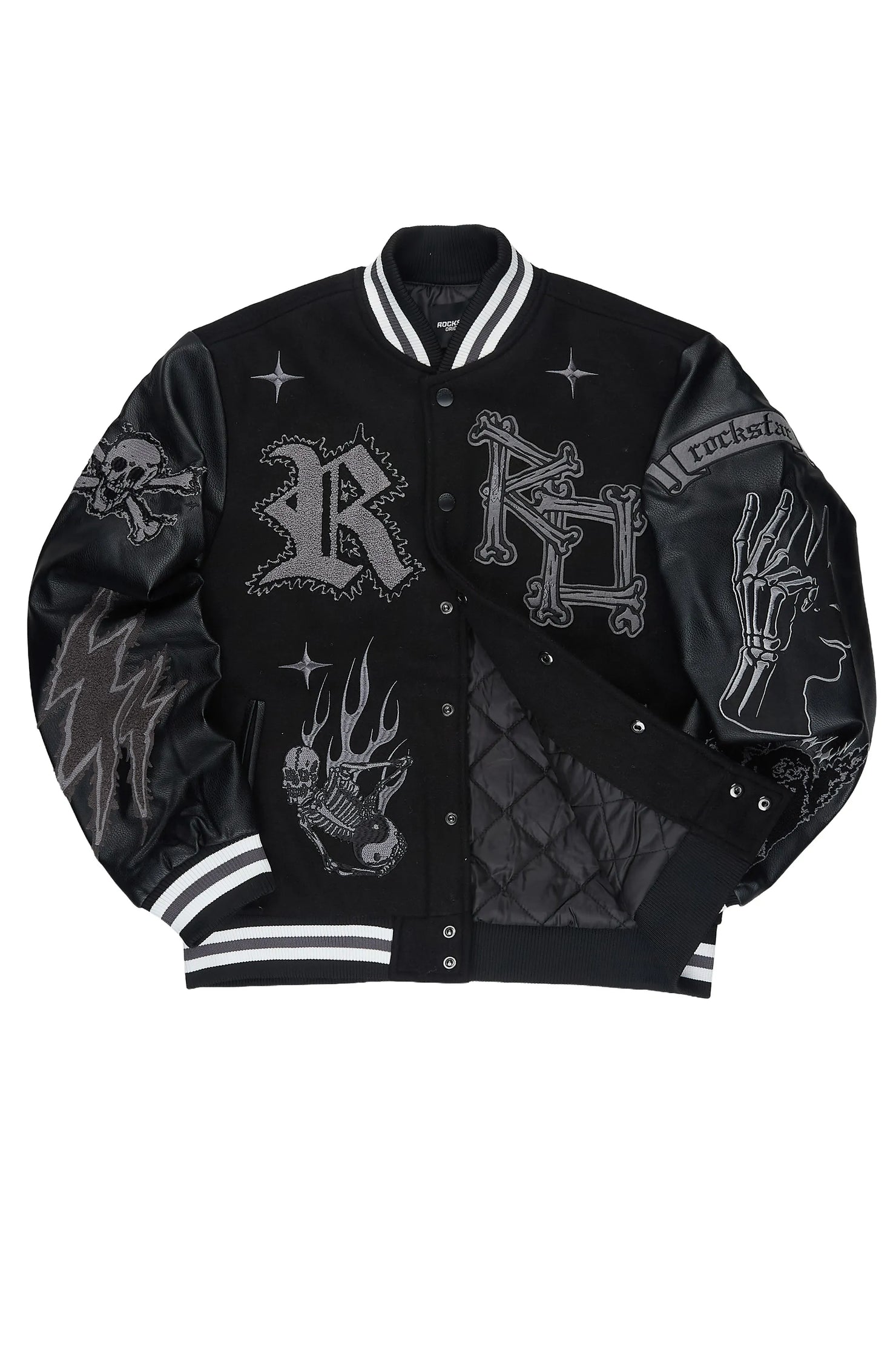 Naizeah Black/Black Varsity Jacket