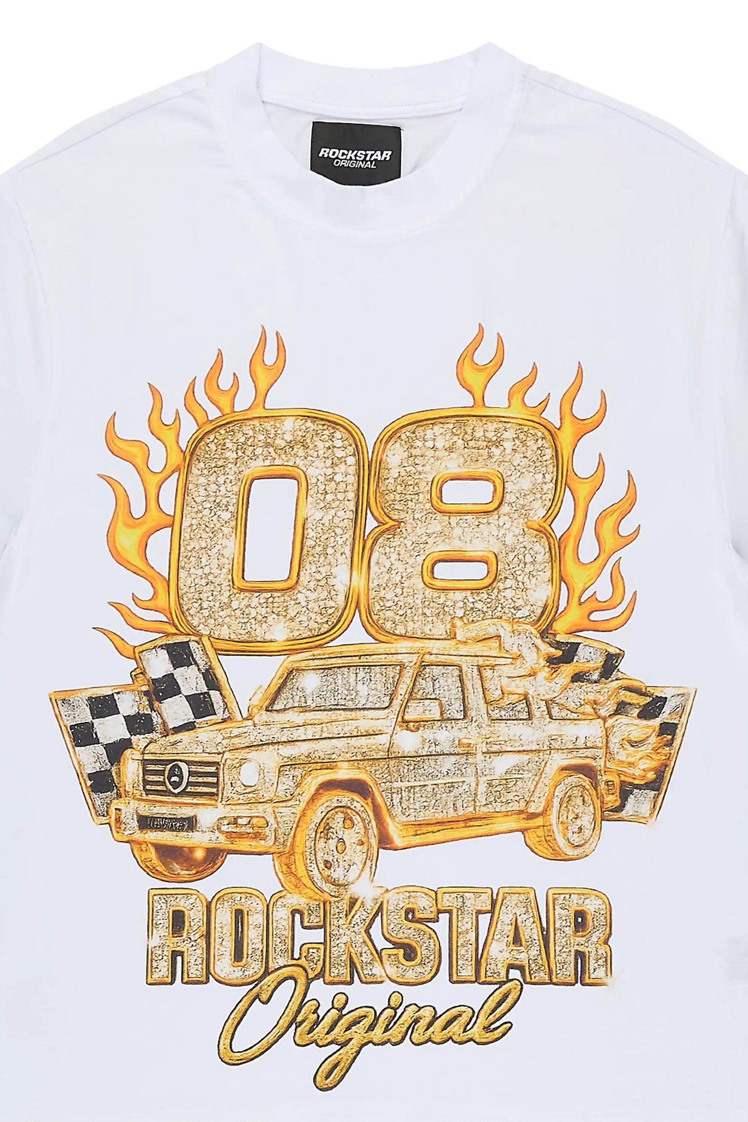 Boys Glueden White Graphic T-Shirt