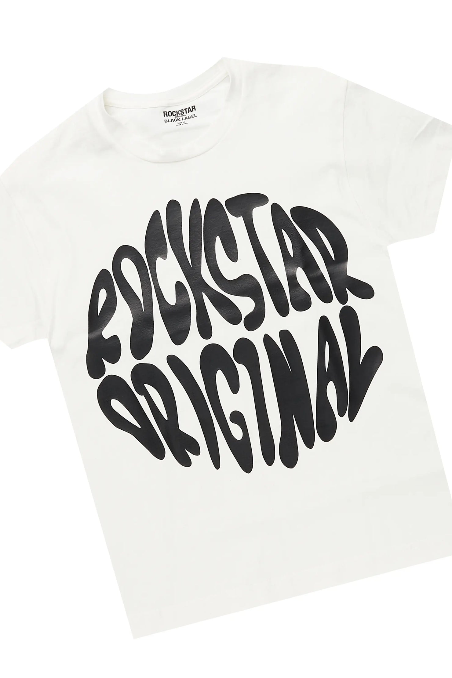 Boys Thierry White T-Shirt/Stacked Flare Jean Set