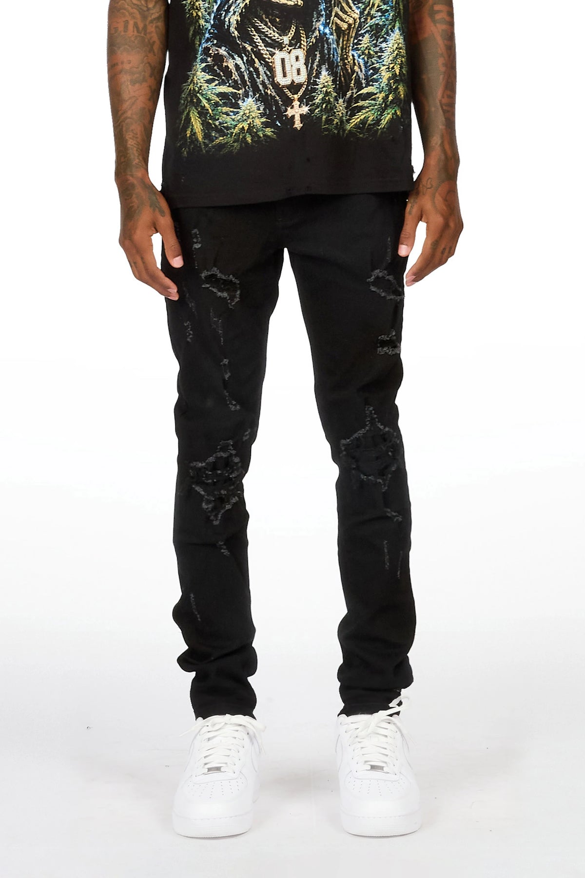 Depino Jet Black Slim Fit Jean