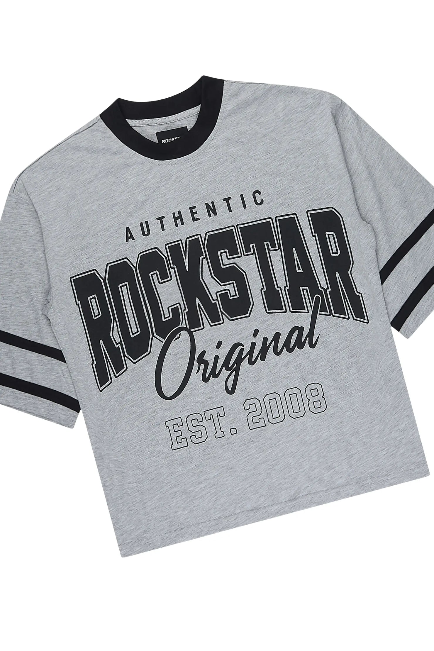 Redford Heather Grey T-Shirt/Double Waisted Short Set
