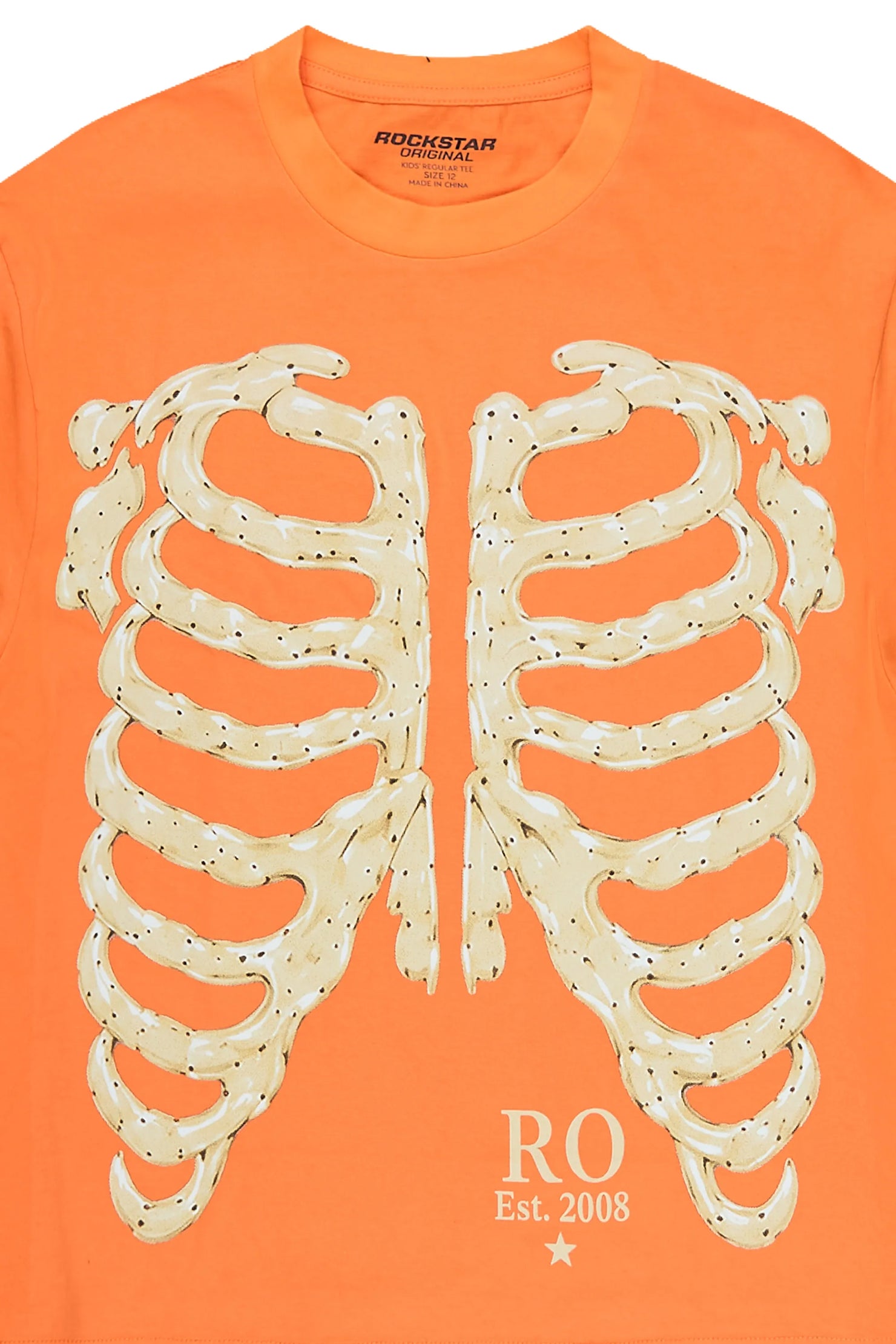 Boys Vermis Orange Grapchic T-Shirt