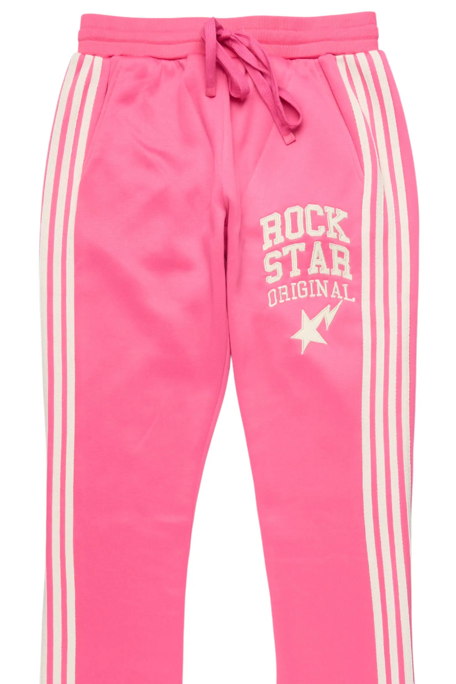 Briana Hot Pink Stacked Track Pant