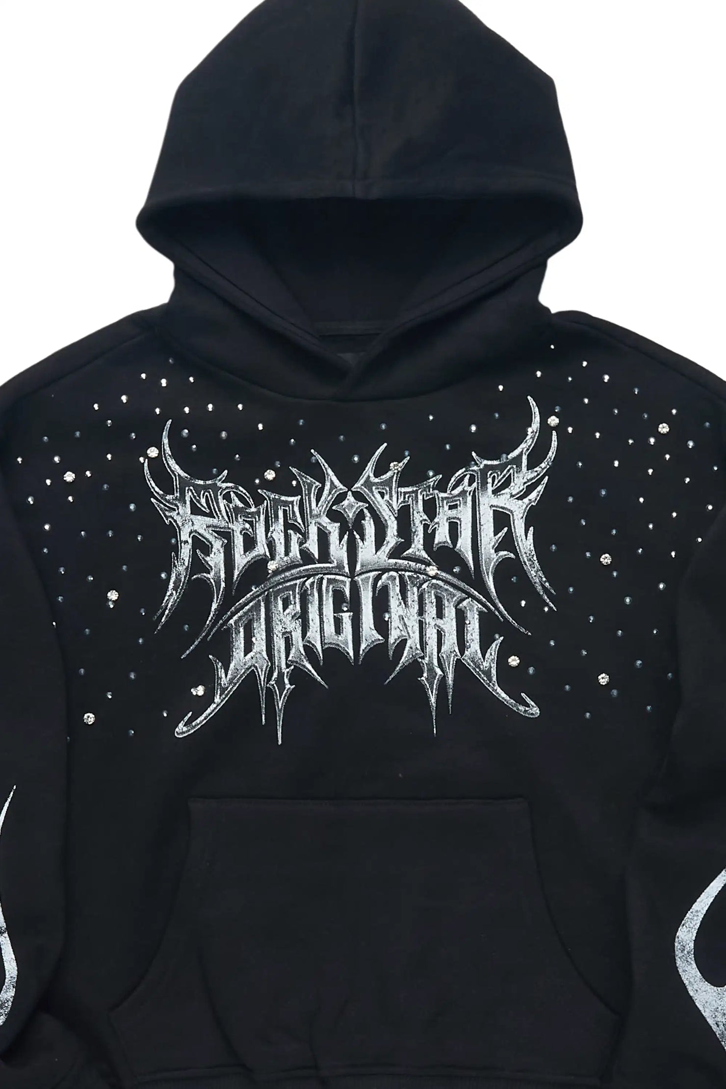 Boys Nikisha Black Rhinestone Hoodie
