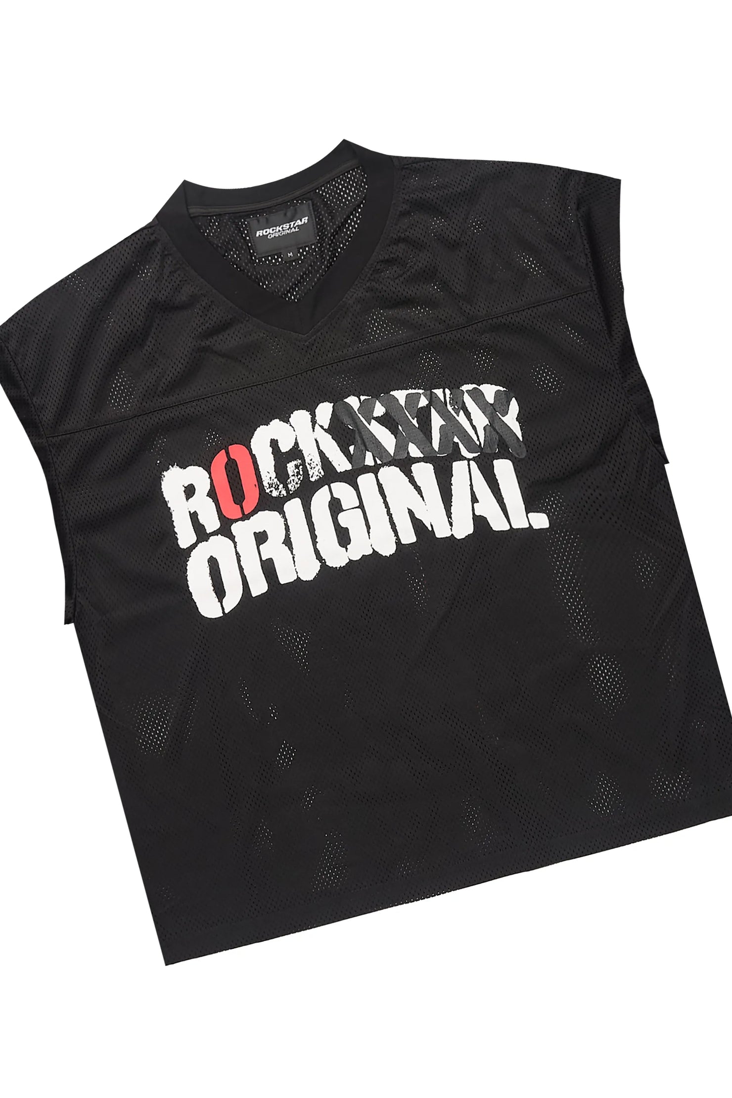 Crown Black Mesh Cut Sleeve Jersey Short Set