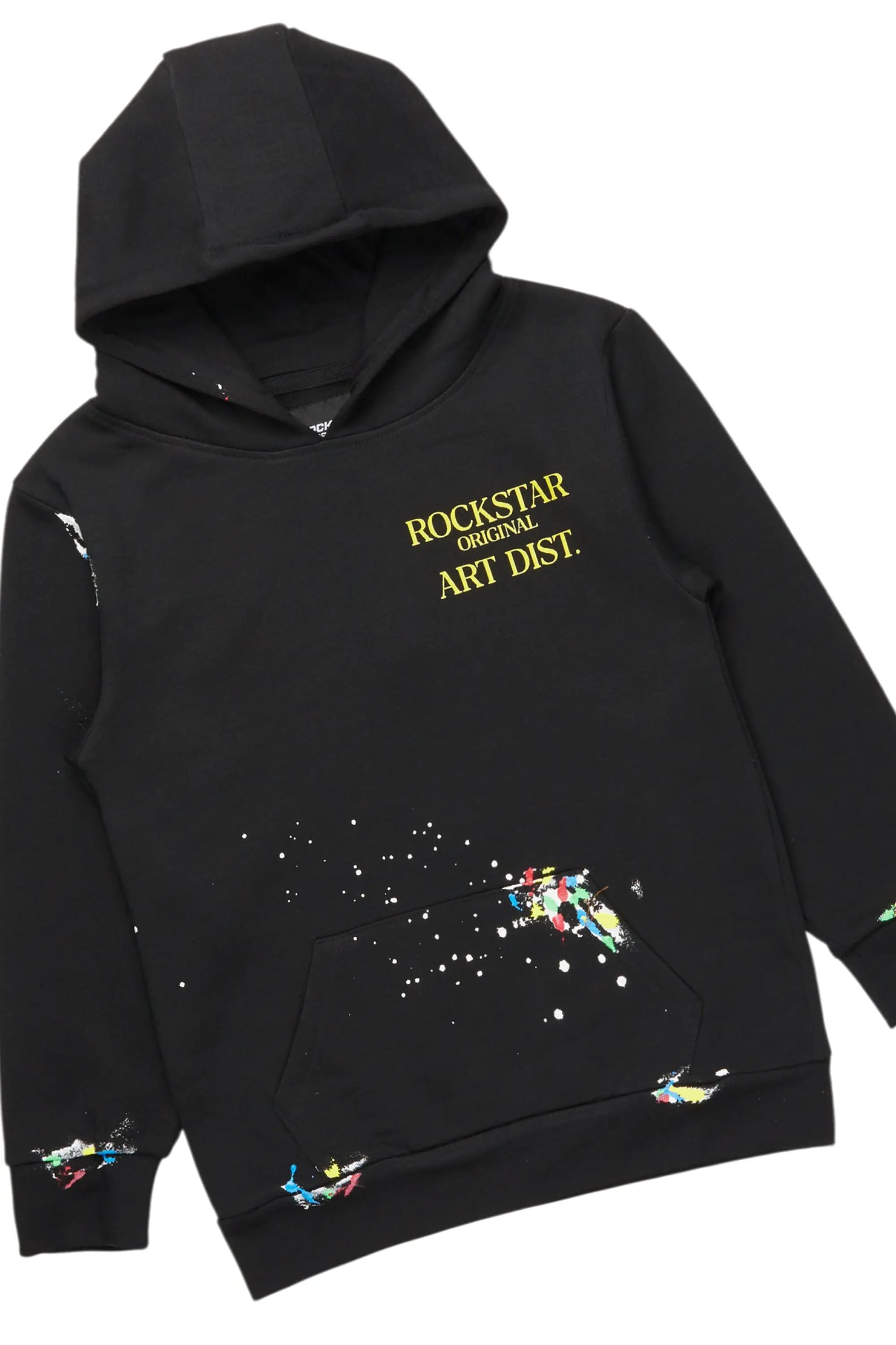 Boys Palmer Black Hoodie/Stacked Flare Jean Set