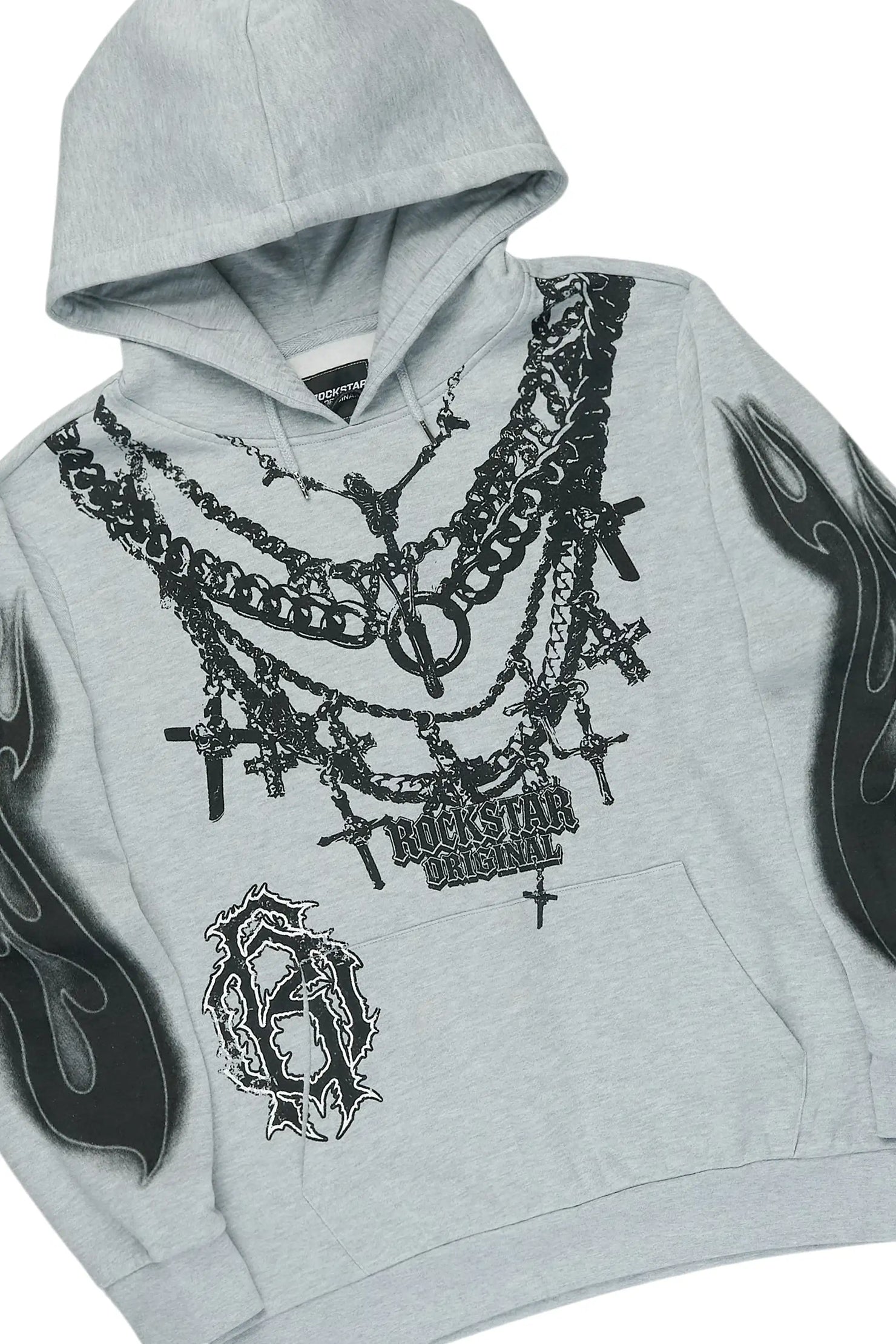 Nyro Heather Grey Hoodie/Stacked Pant Track Set