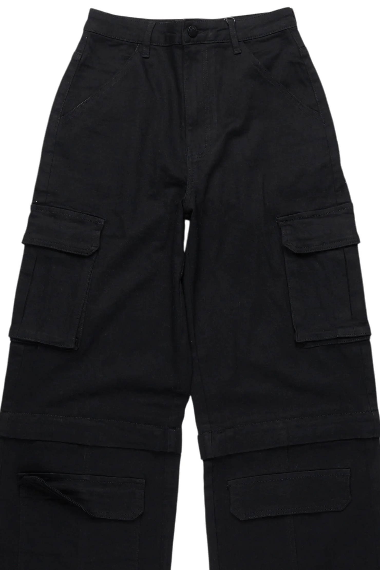 Precious Black Baggy Stacked Jean