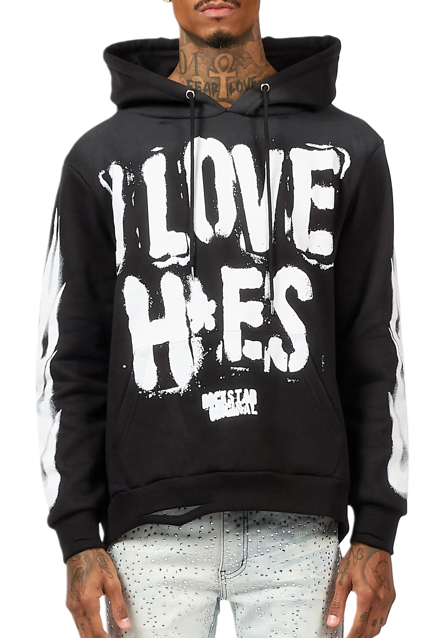 Banyan Black Graphic Relaxed Hoodie