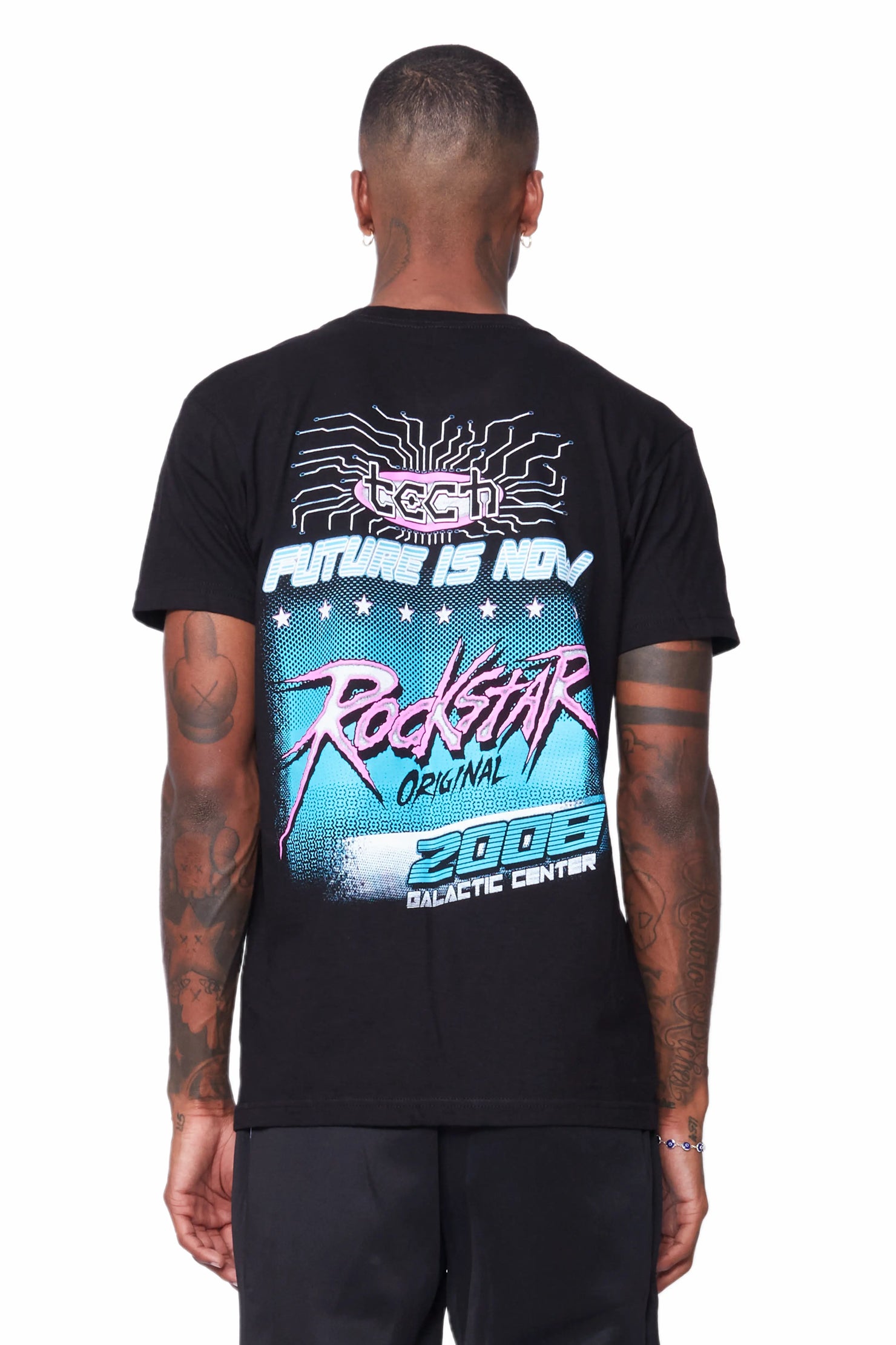 Race Black T-Shirt Stacked Flare Track Set