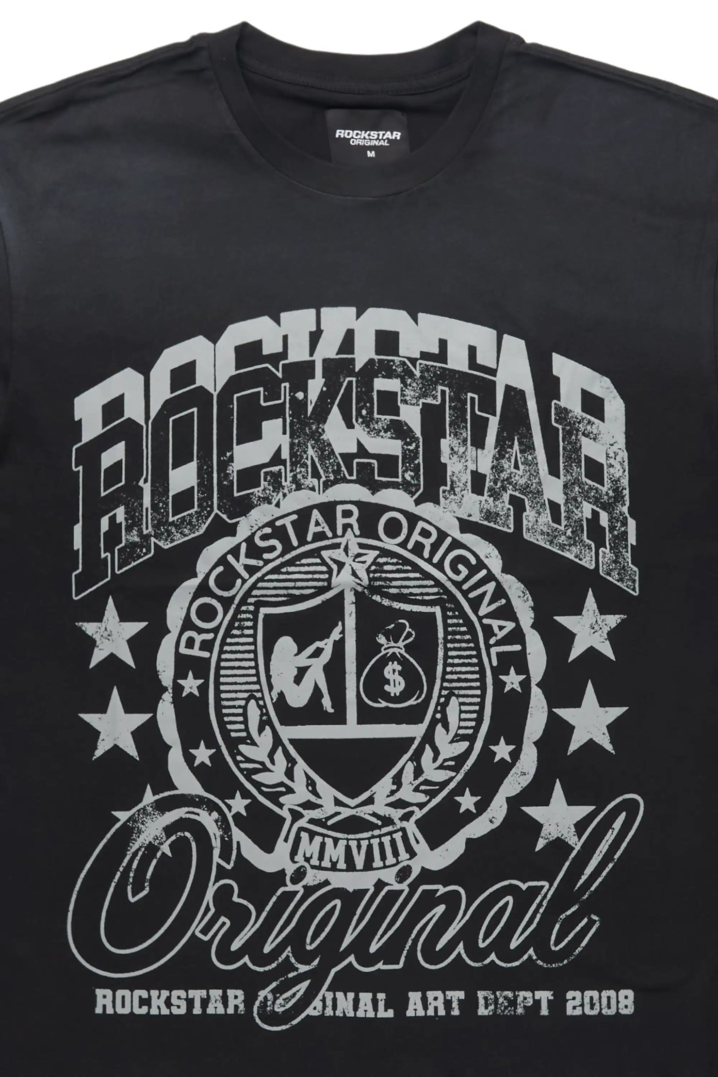 Dekar Black Oversized Graphic T-Shirt
