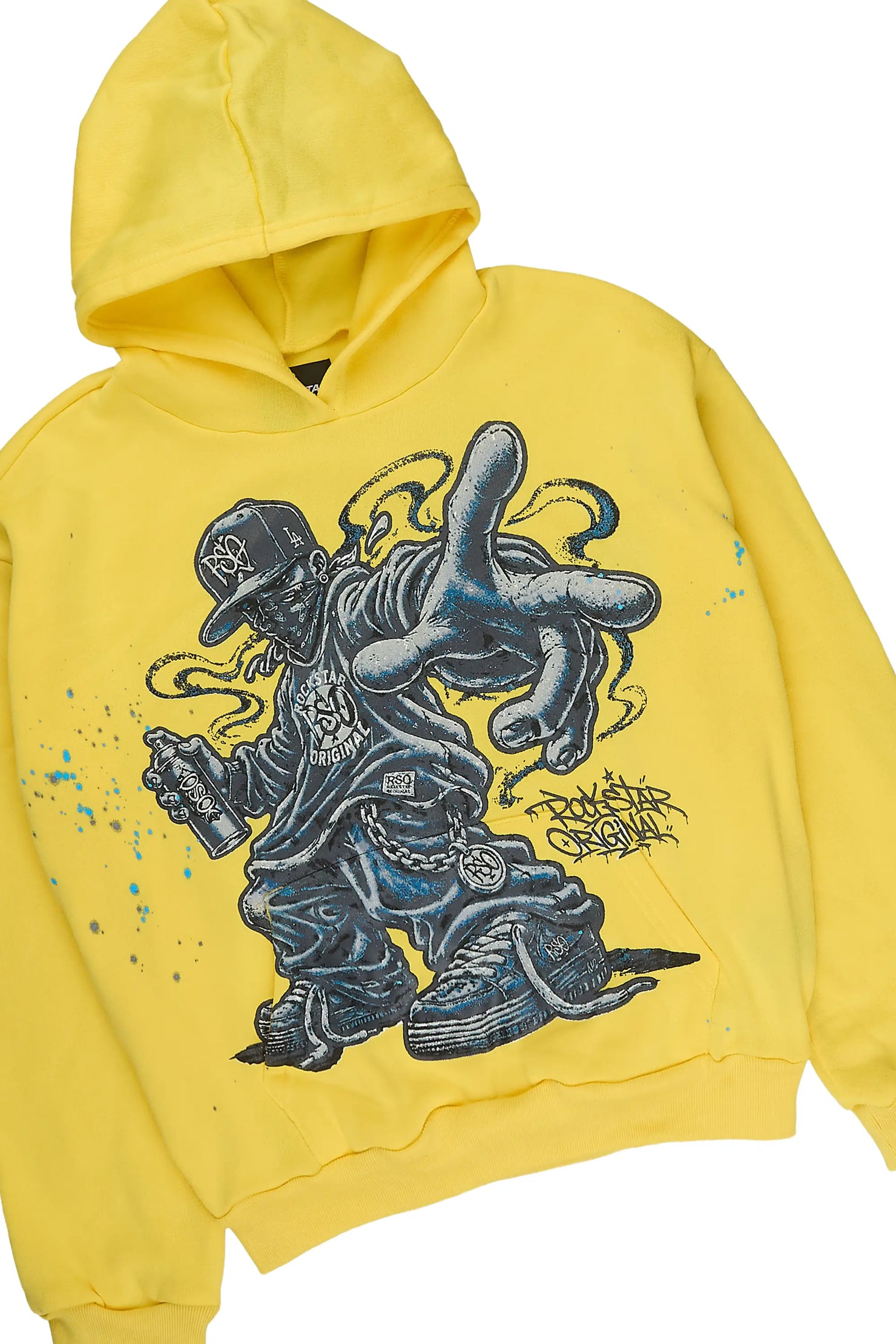 Boys Solace Yellow Graphic Hoodie Track Set