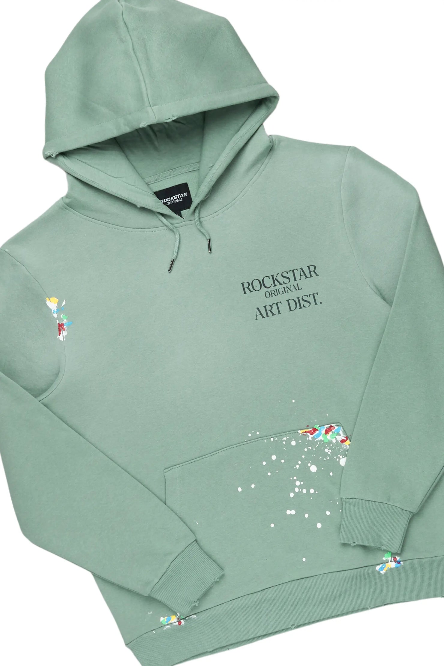 Rockstar Art Dist. Sage Hoodie/Stacked Flare Set