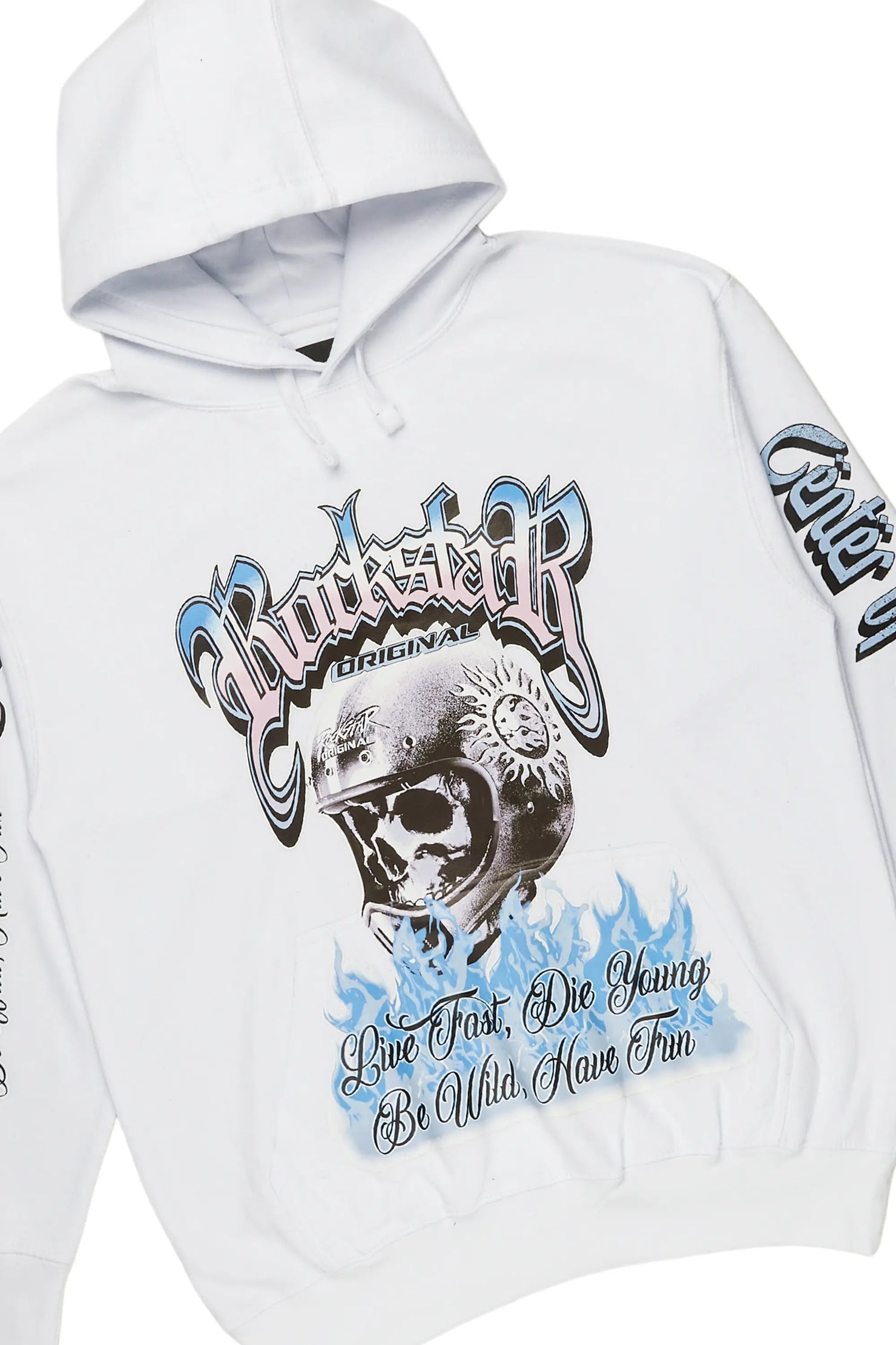 Kimball White/Pink Graphic Hoodie/Track Pant Set