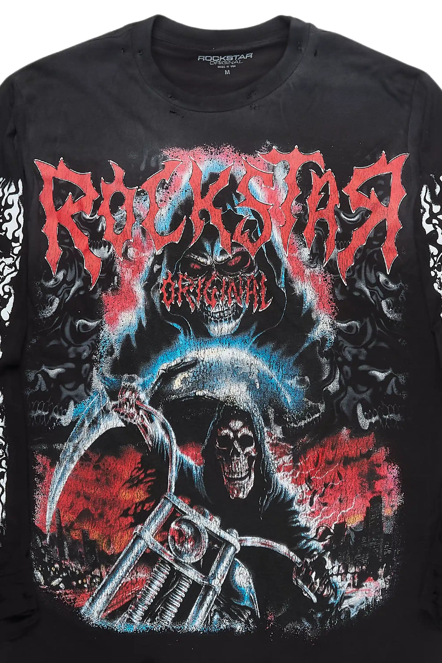 Fredricka Black Graphic Long Sleeve Tee