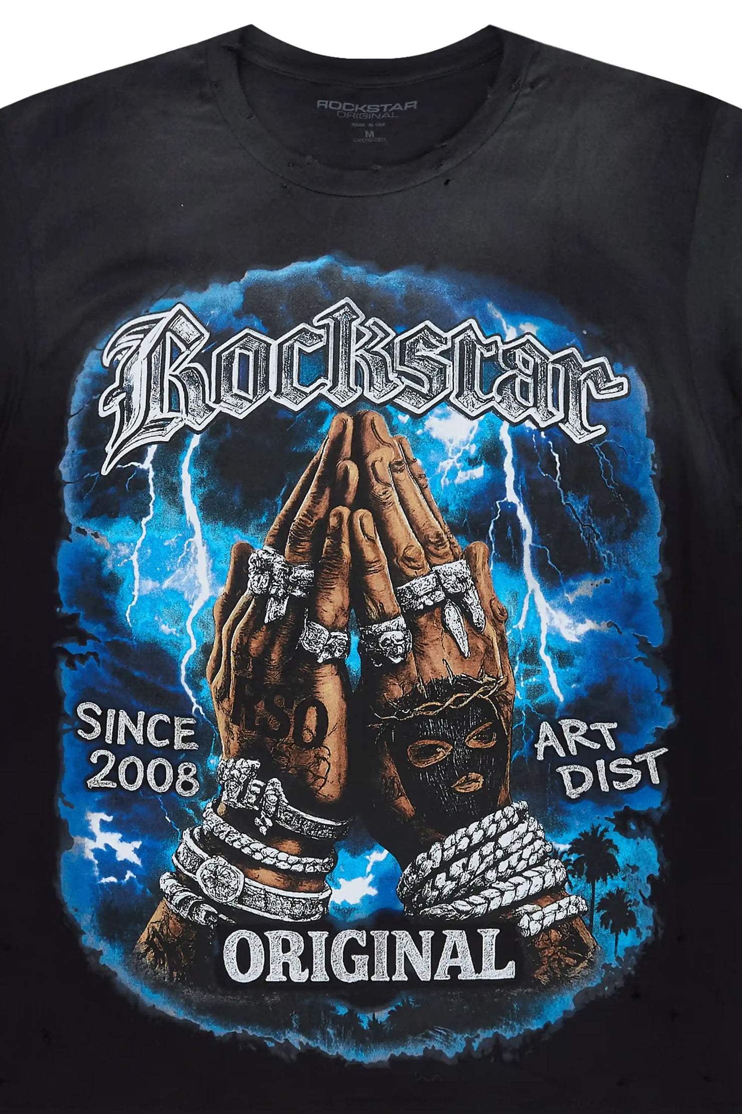 Thorne Black Oversized Graphic T-Shirt