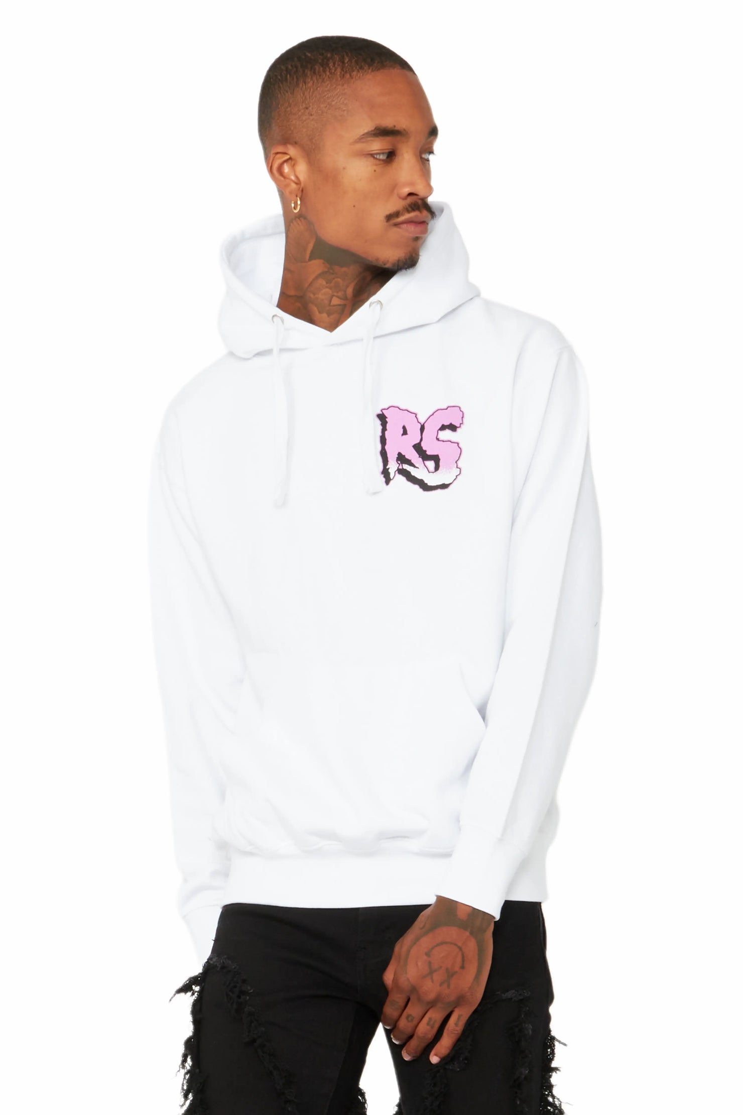 Krupshin White Graphic Hoodie