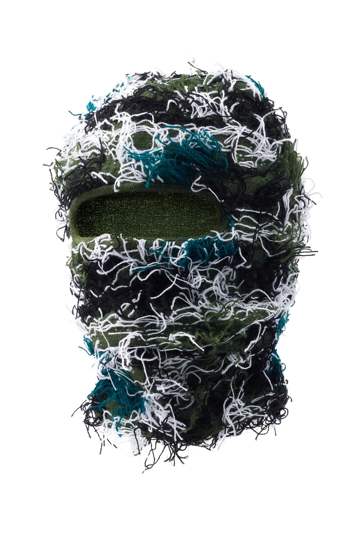 Otto Green Multi Fuzzy Ski Mask