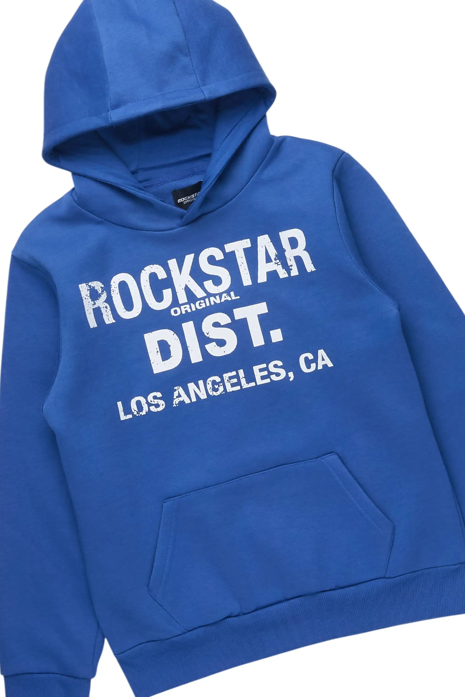 Boys Koen Royal Hoodie & Espen Blue Stacked Jean Set