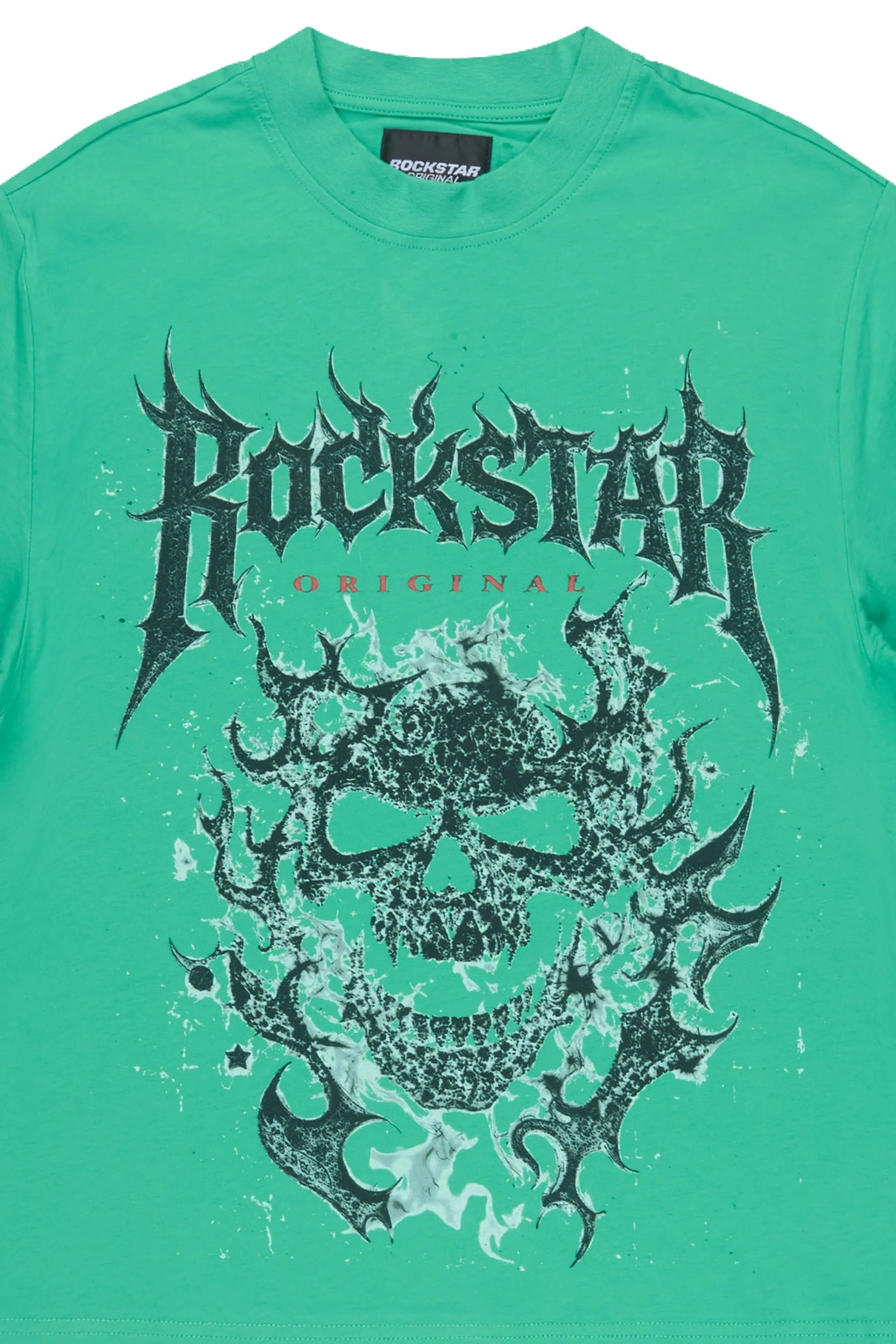 Boys Skully Green Graphic T-Shirt