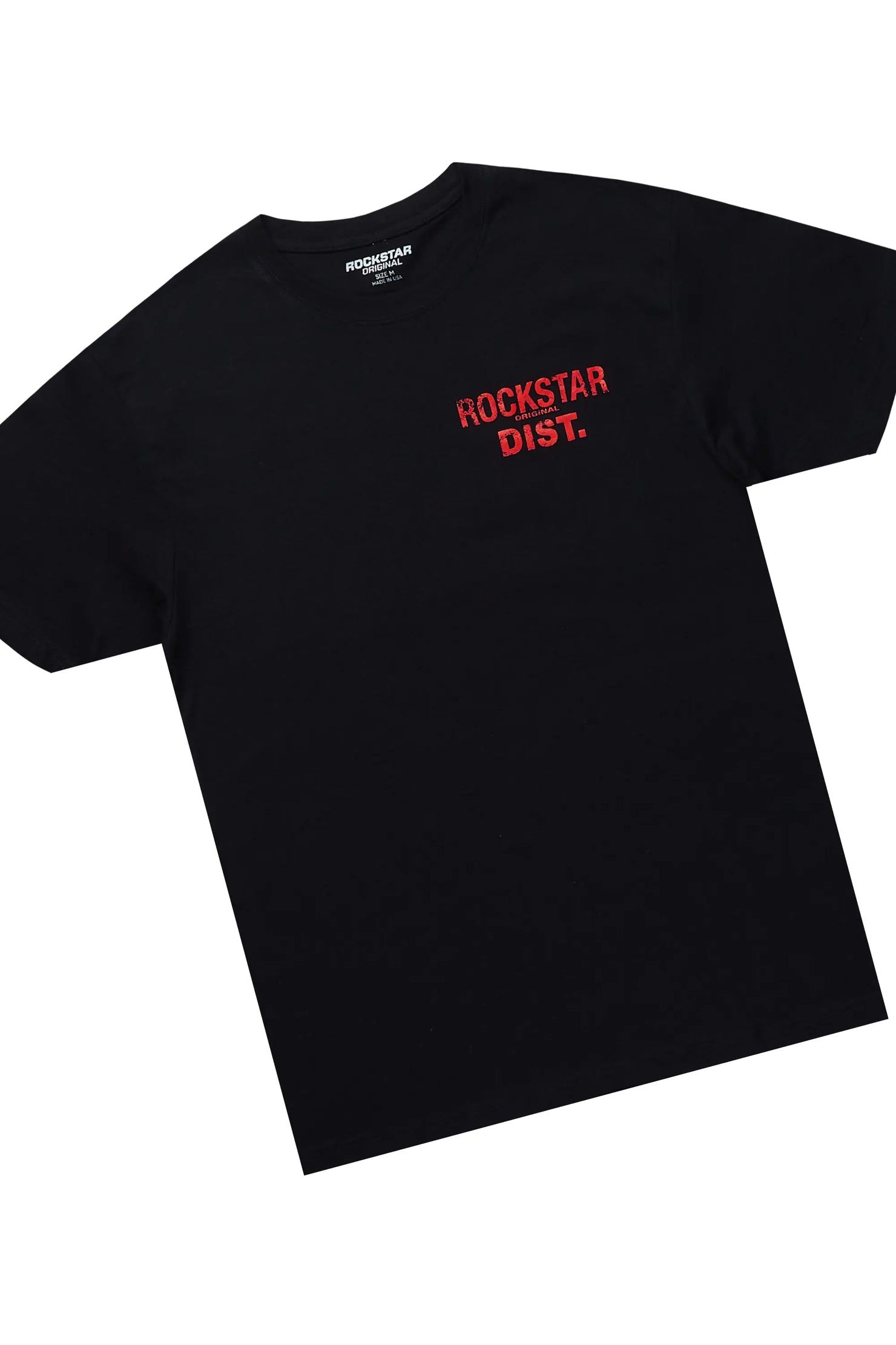 Akos Black/Red Tint T-Shirt/Denim Short Set