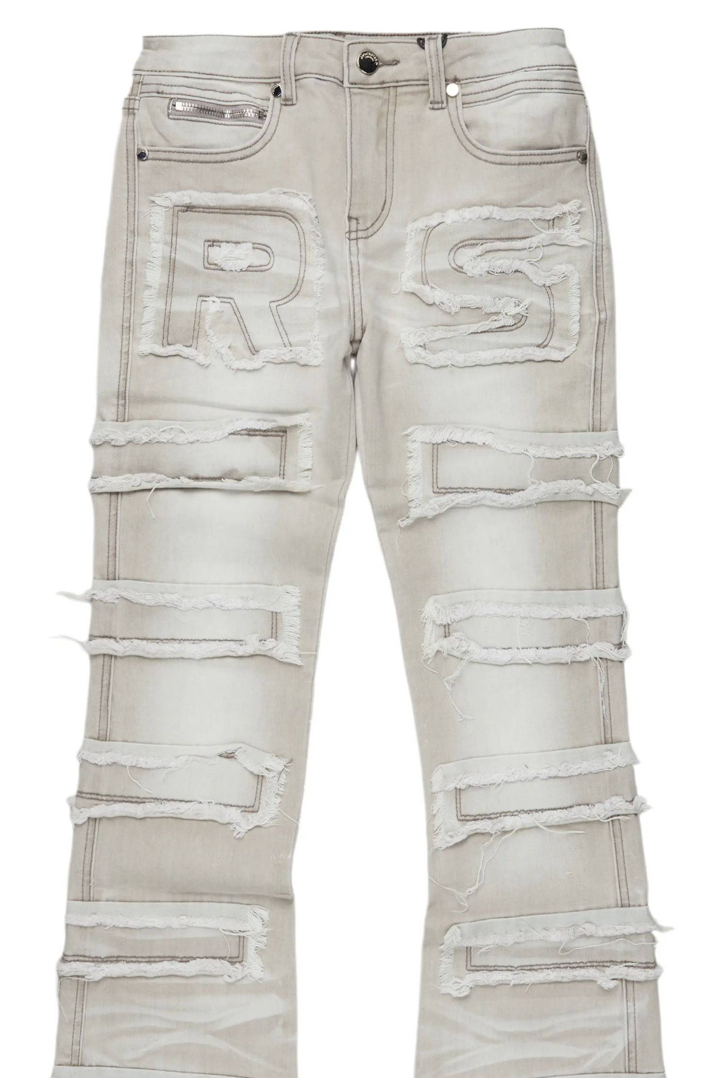 Boys Rudolf Grey Stacked Flare Jean