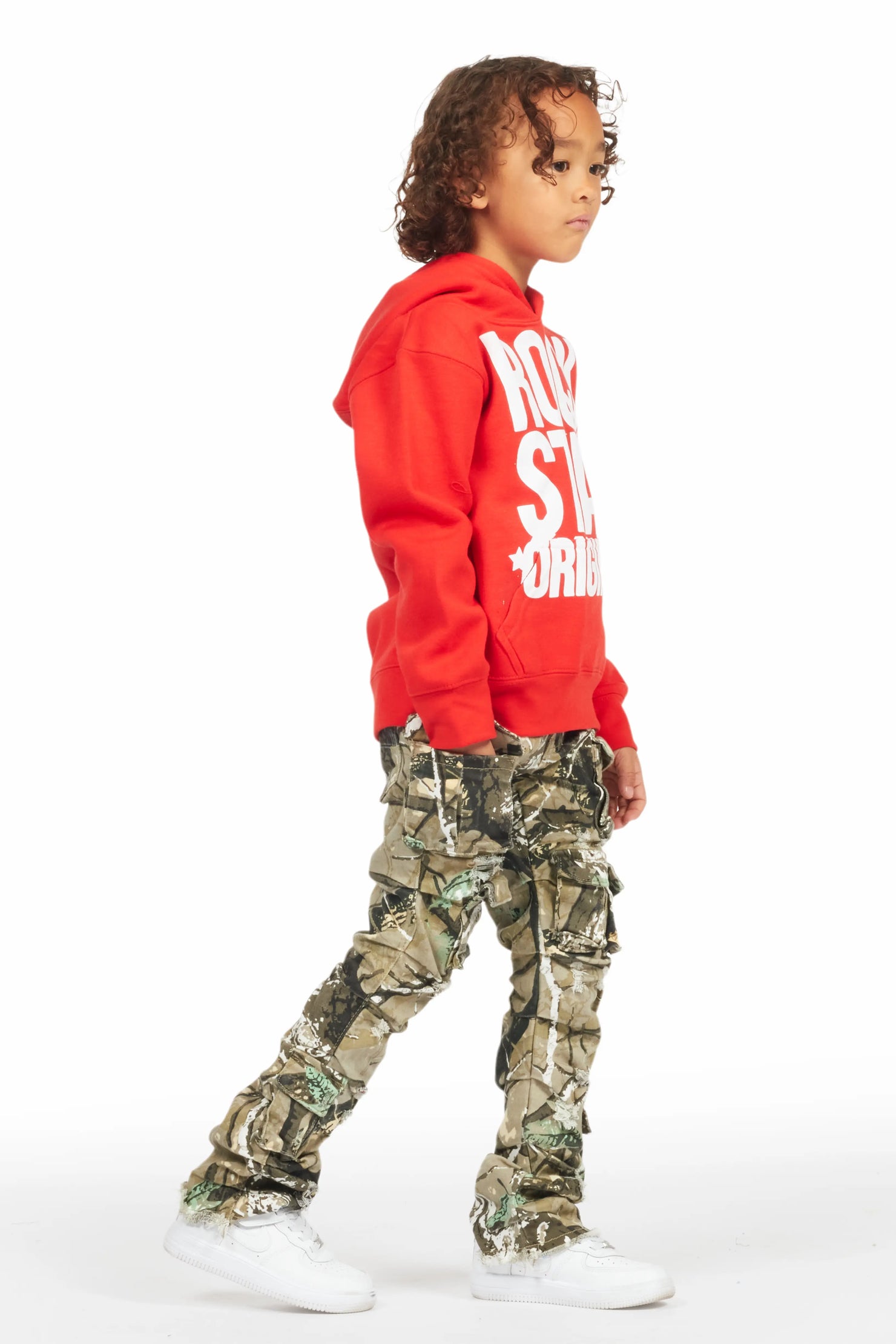 Boys Gentry Tree Camo Stacked Flare Jean
