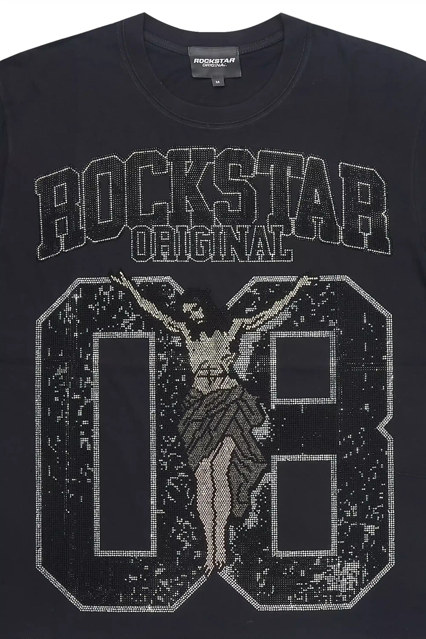 Field 2.0 Black Graphic Rhinestone T-Shirt