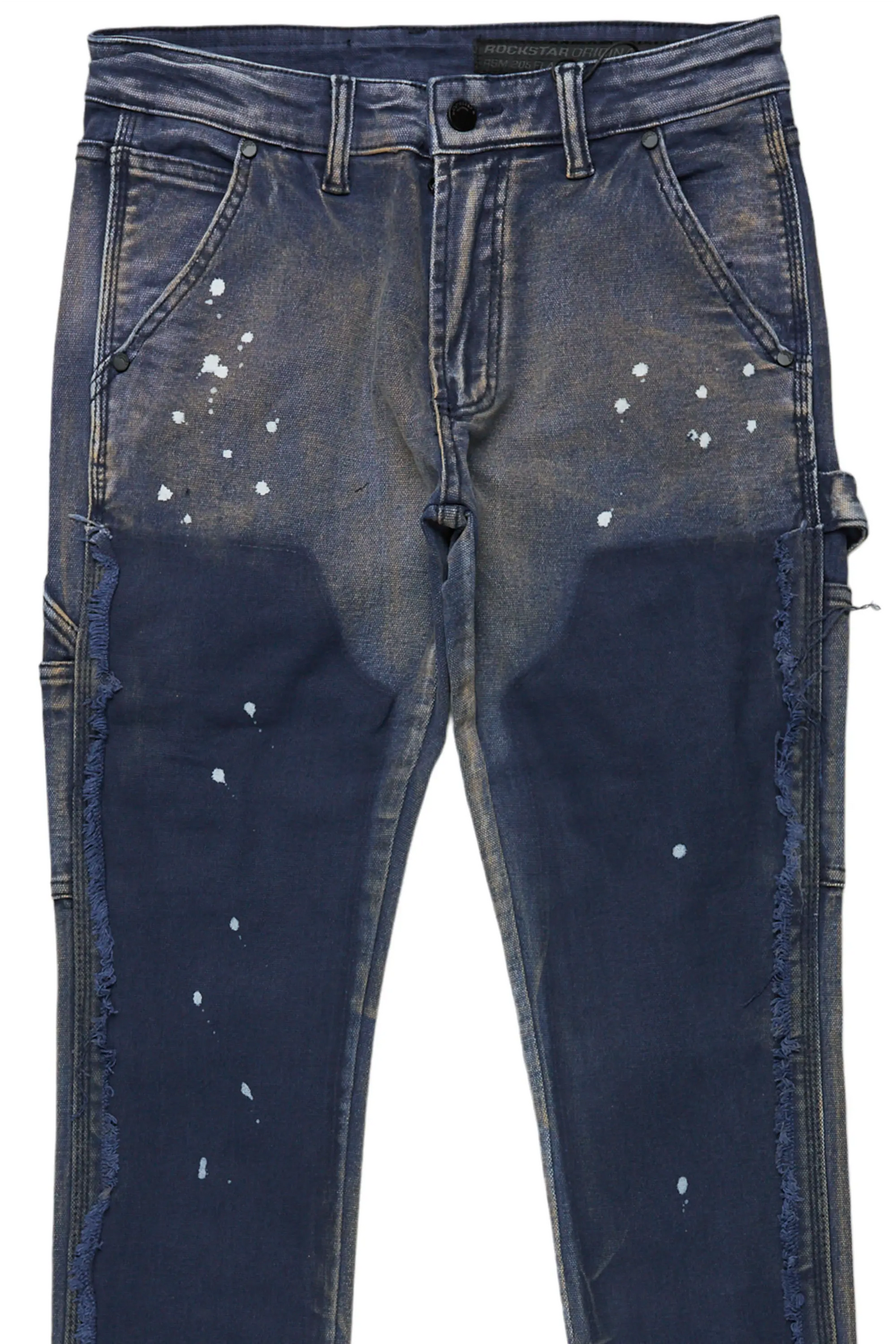 Serrano Navy Stacked Flare Jean