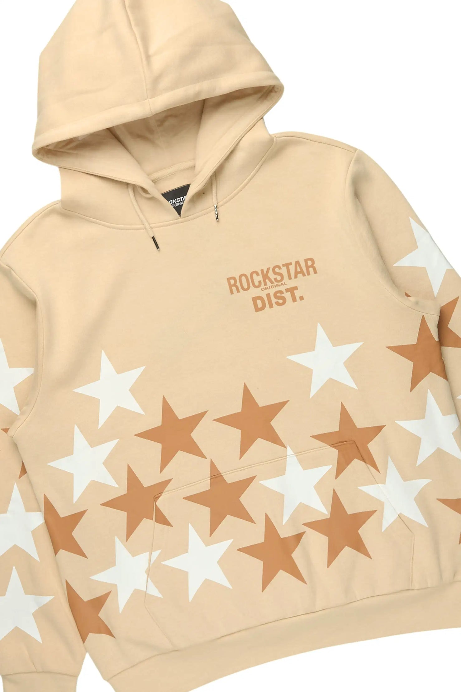 Starlane Beige Hoodie Stacked Flare Fit Track Set