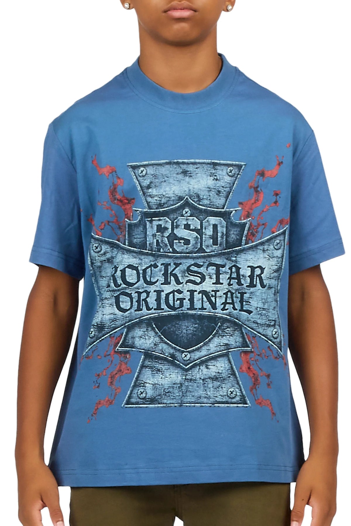 Boys Axton Navy Graphic T-Shirt