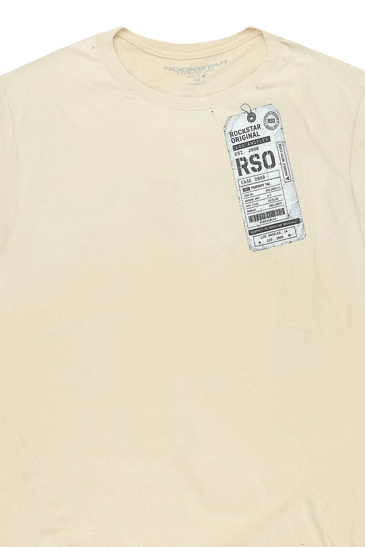 Hex Tan Oversized Graphic T-Shirt