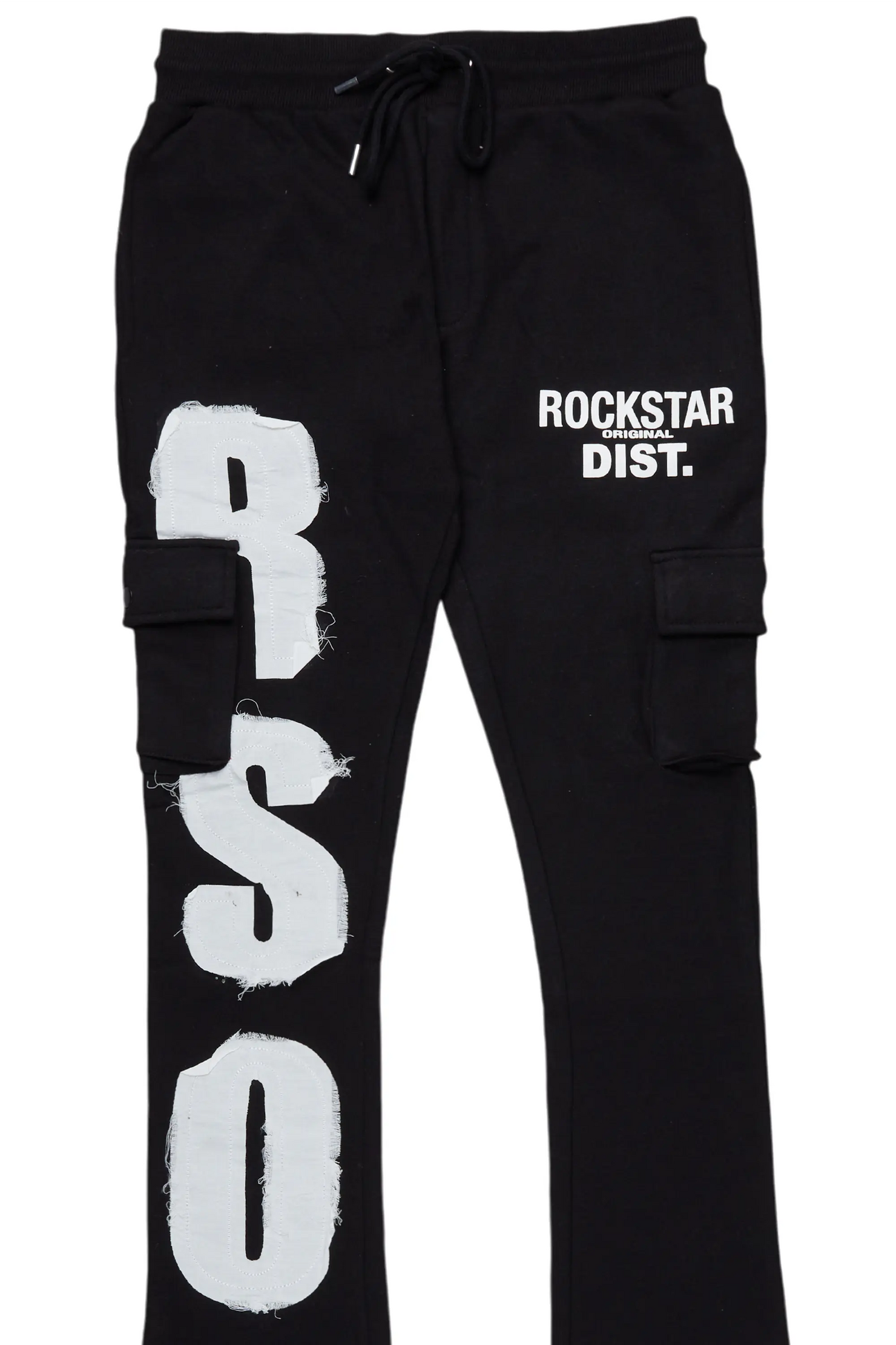 Admir Black Stacked Flare Pant