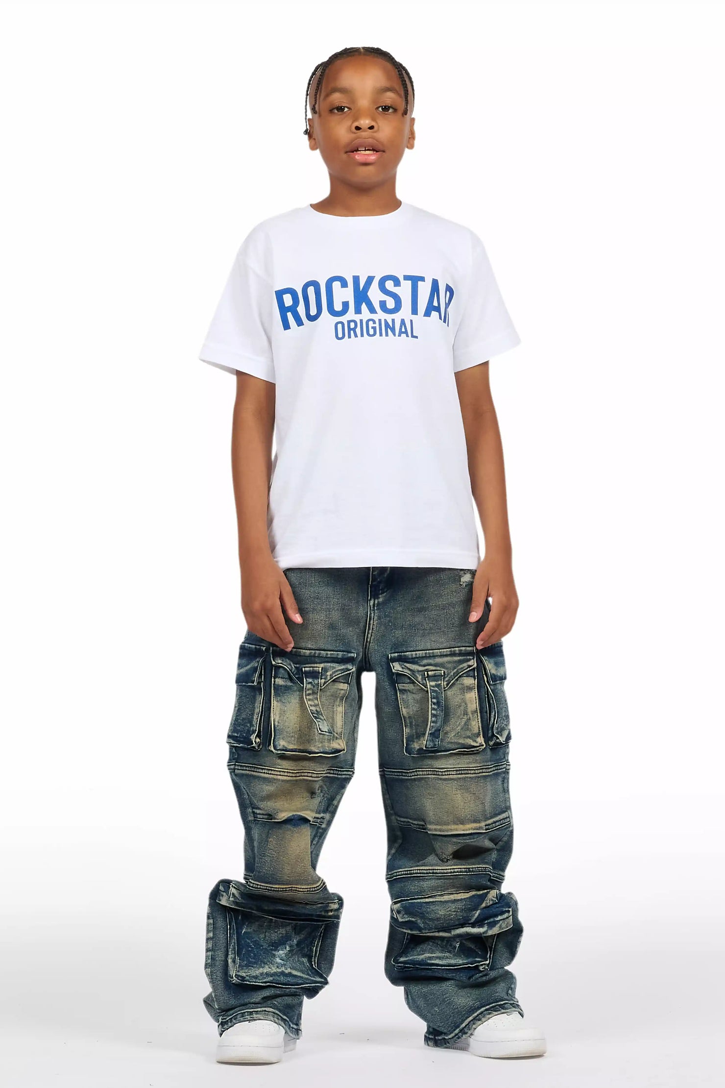 Boys Berdi Dirty Wash Baggy Fit Jean