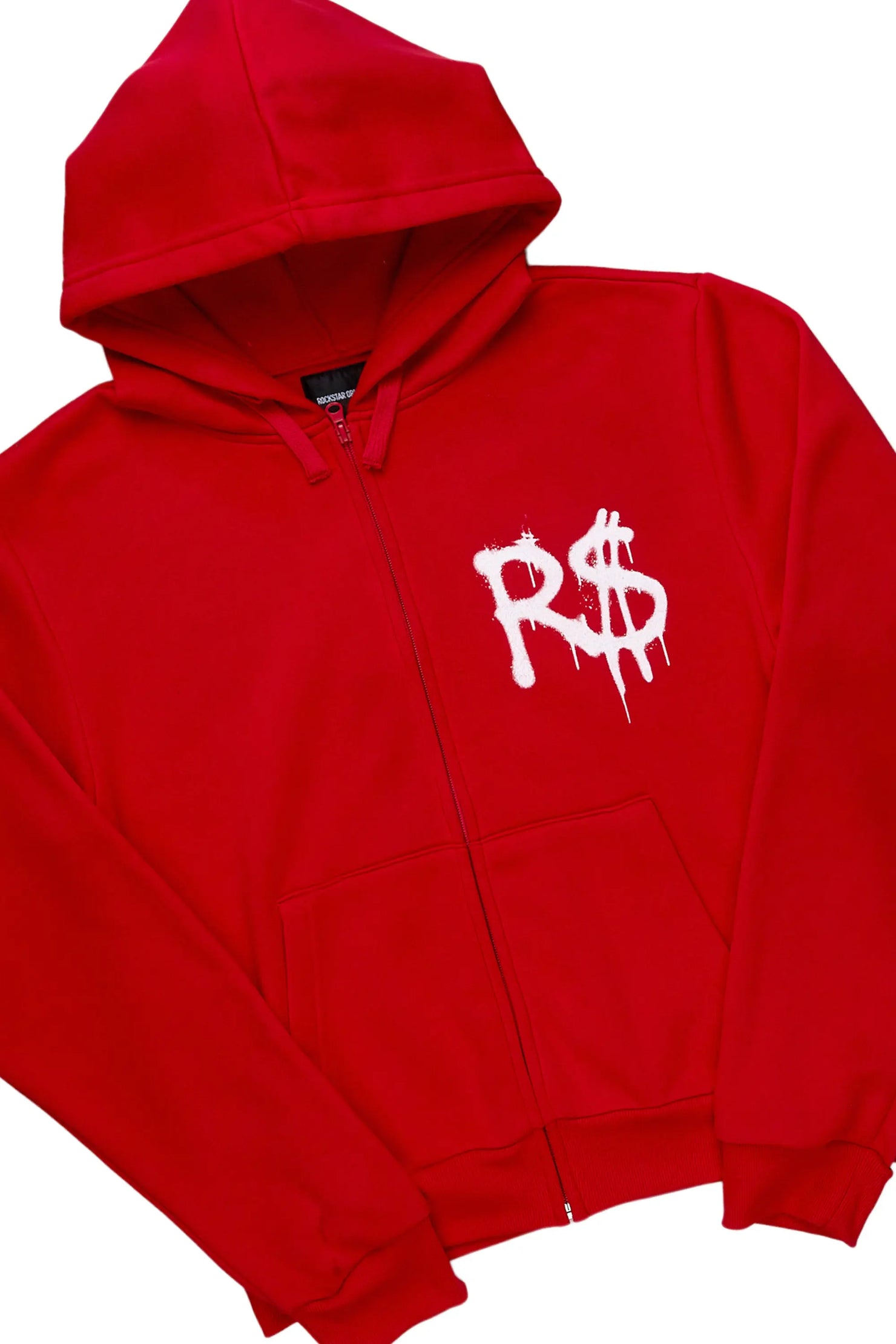Passion Red Zip Up Short Set