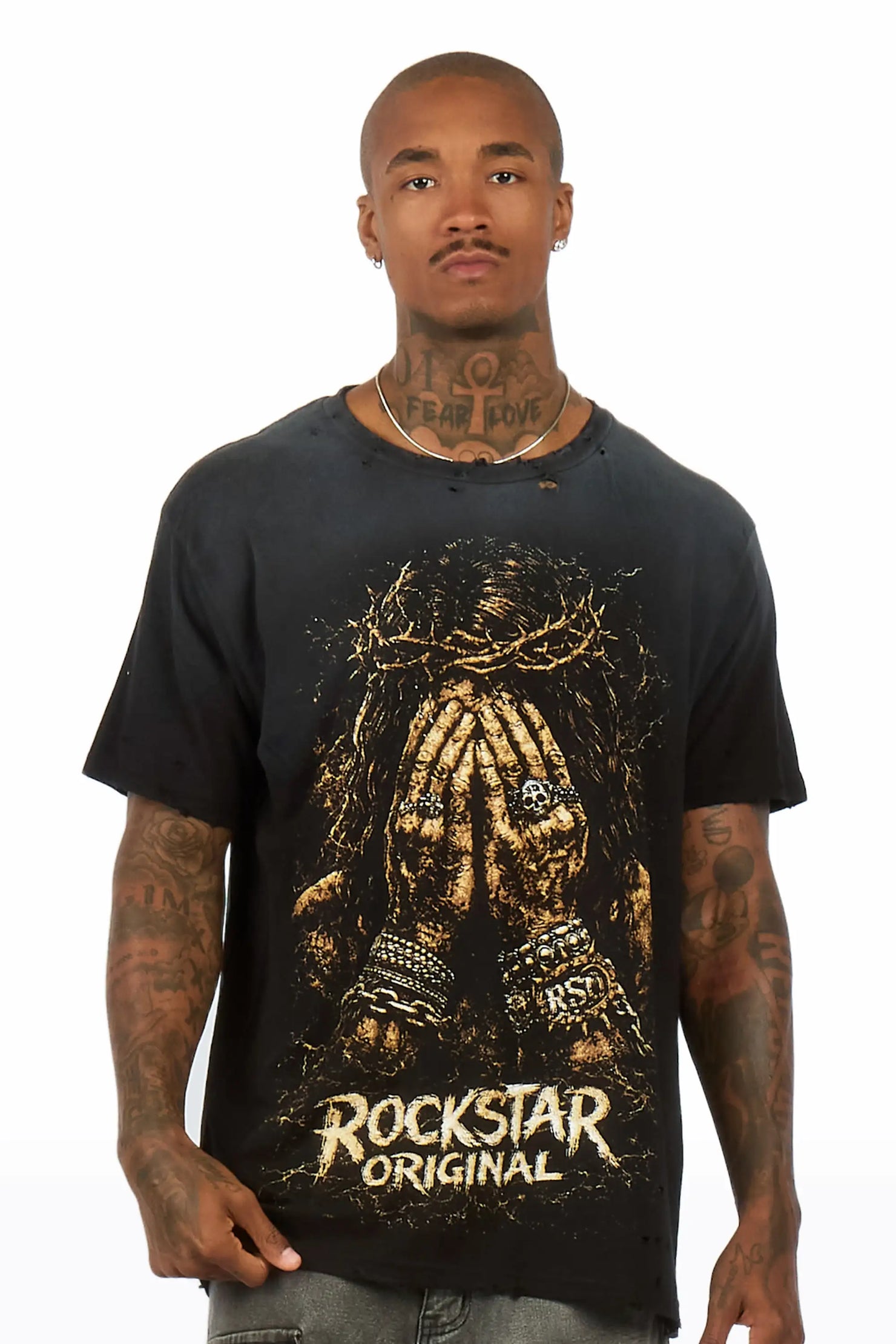 Sorrell Black Oversized Graphic T-Shirt