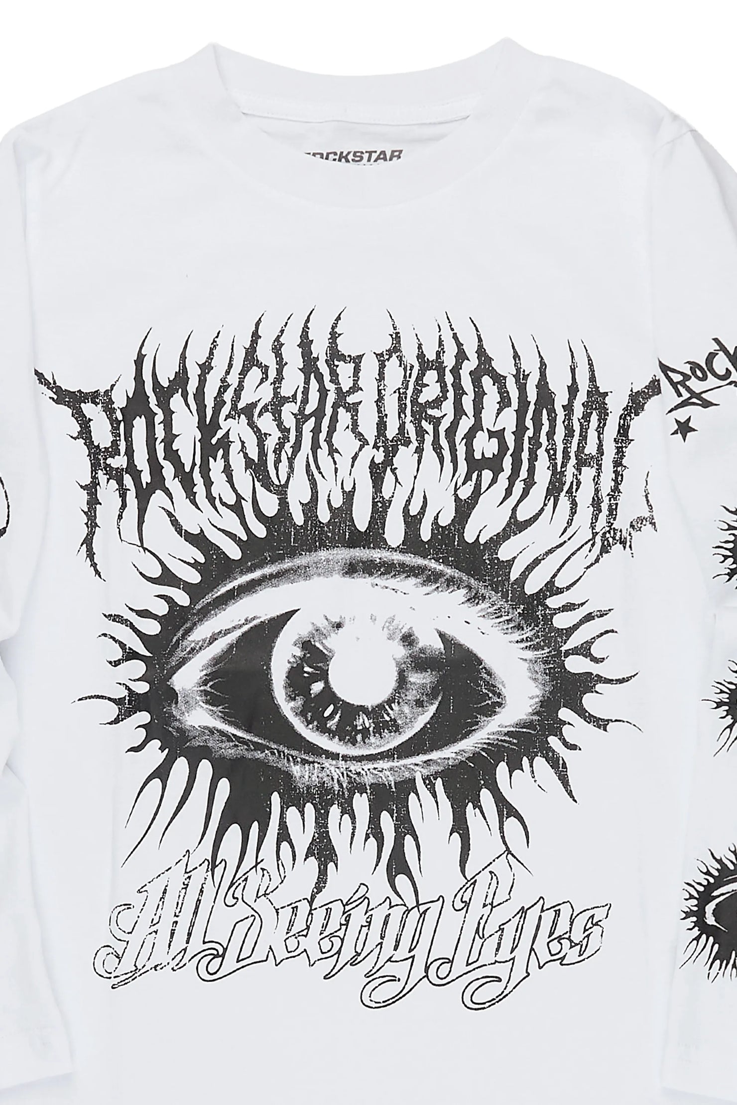 Boys All Eyes White Long Sleeve T-Shirt