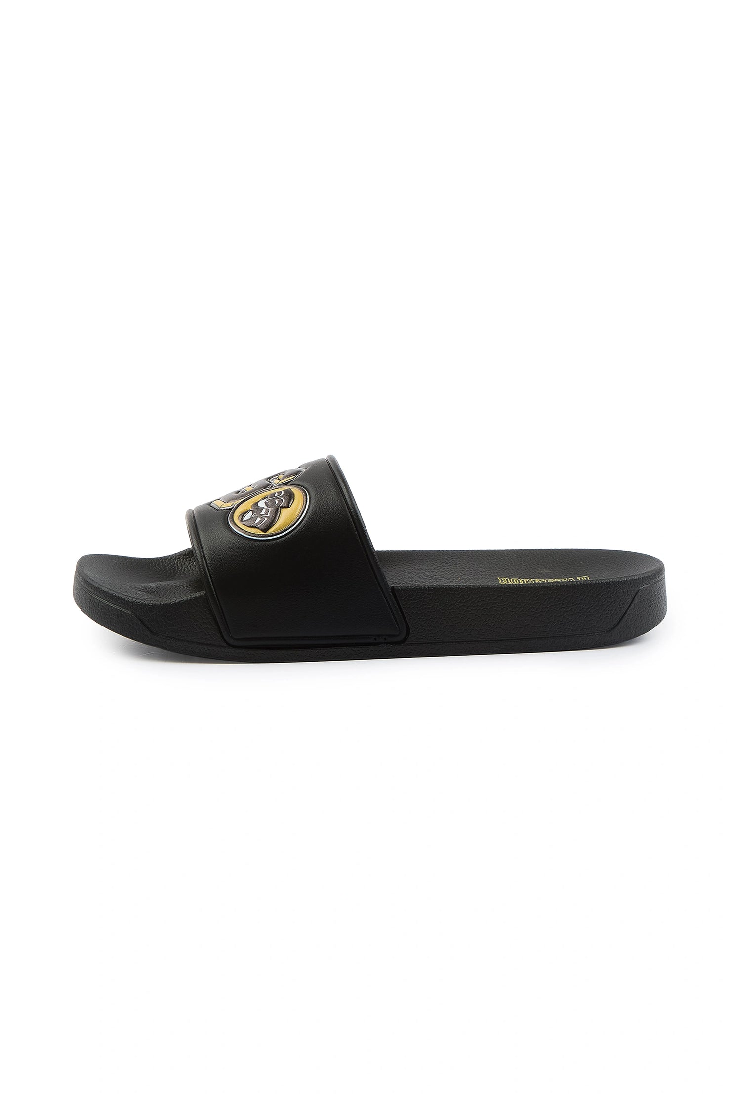 Boys Leslaw Black/Yellow Slides