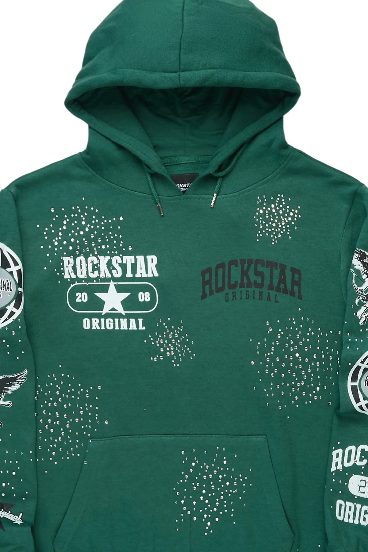 Gutta Hunter Green Rhinestone Graphic Hoodie