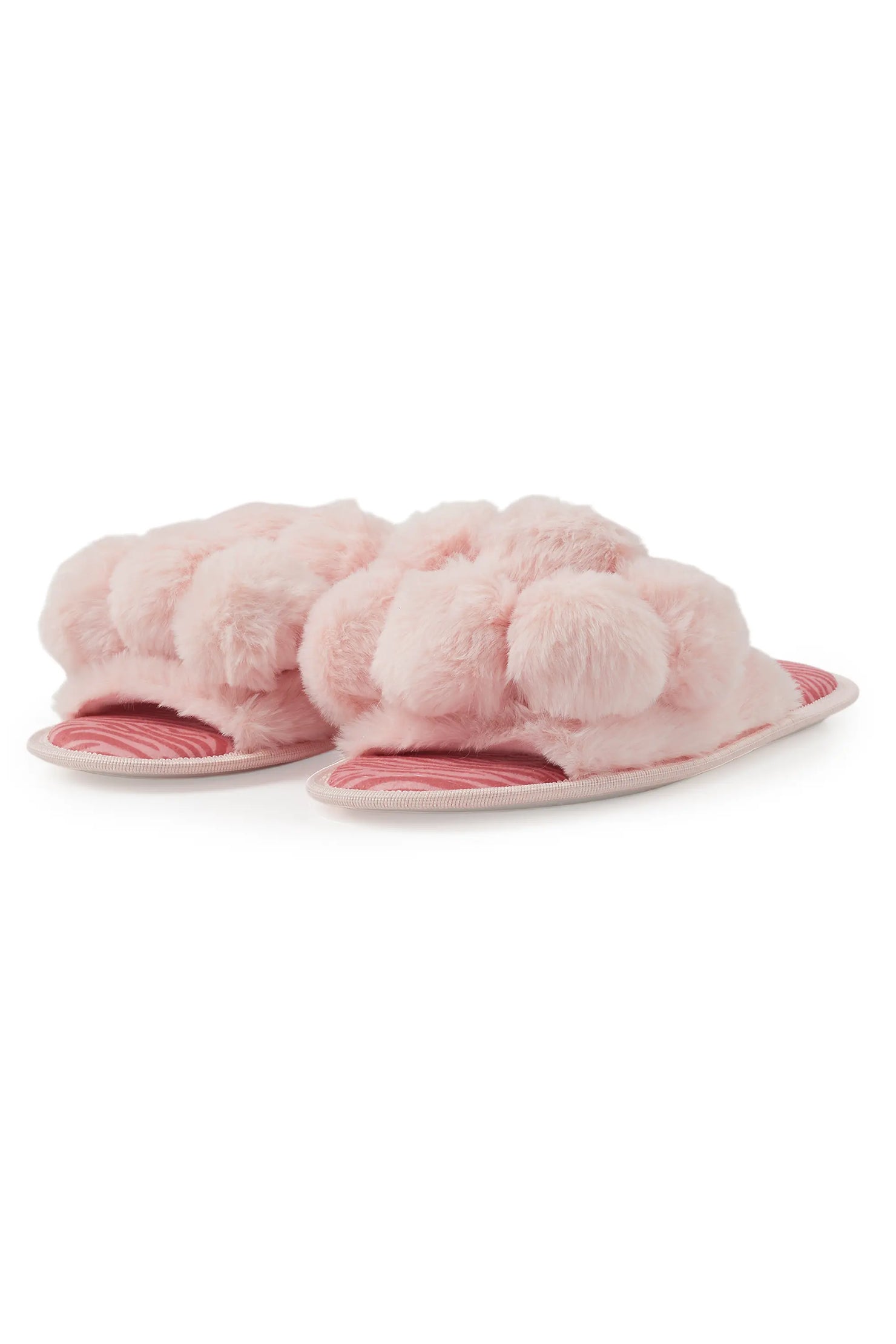 Kourtnay Pink Fur Slippers
