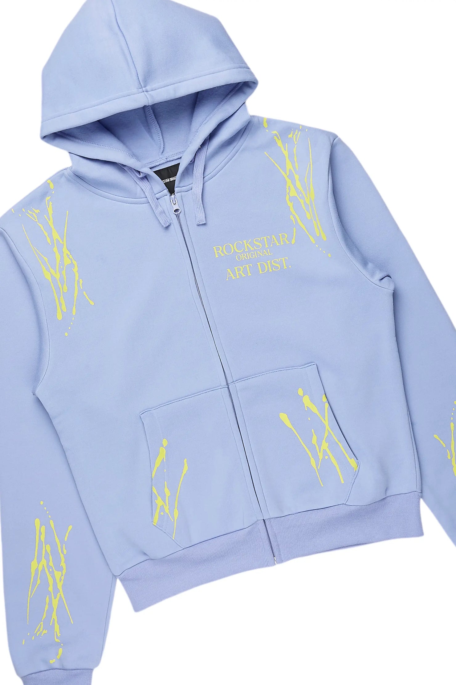 Destinee Periwinkle Zip Up Short Set