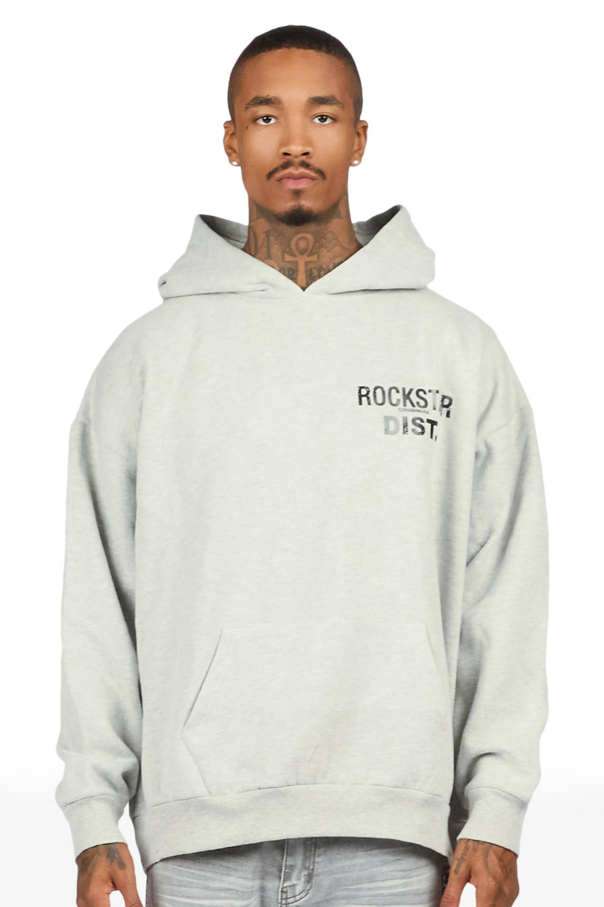 Jaffet Grey Graphic Hoodie