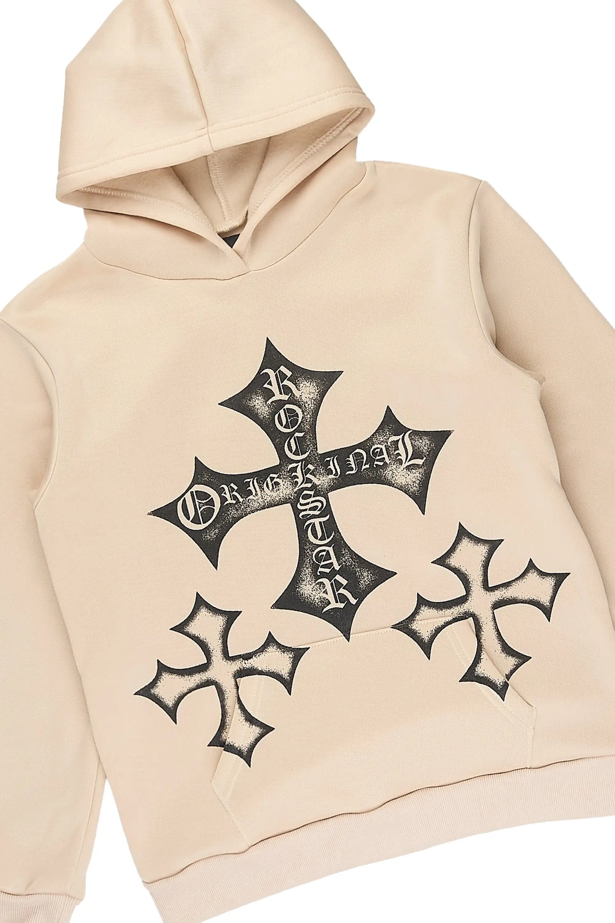 Boys Marizon Beige Hoodie Stacked Track Set