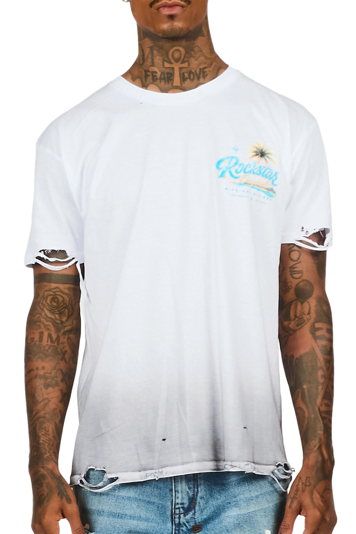 Riviera White Oversized Graphic T-Shirt