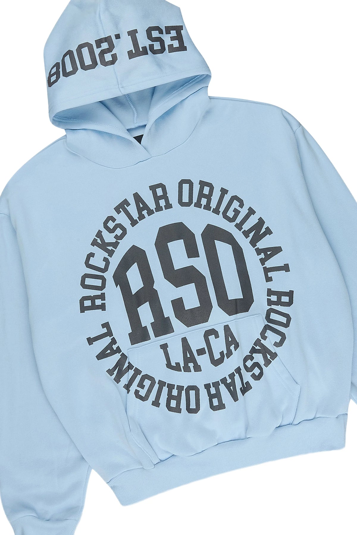 Boys Garbo Light Blue/Charcoal Hoodie Stacked Track Set
