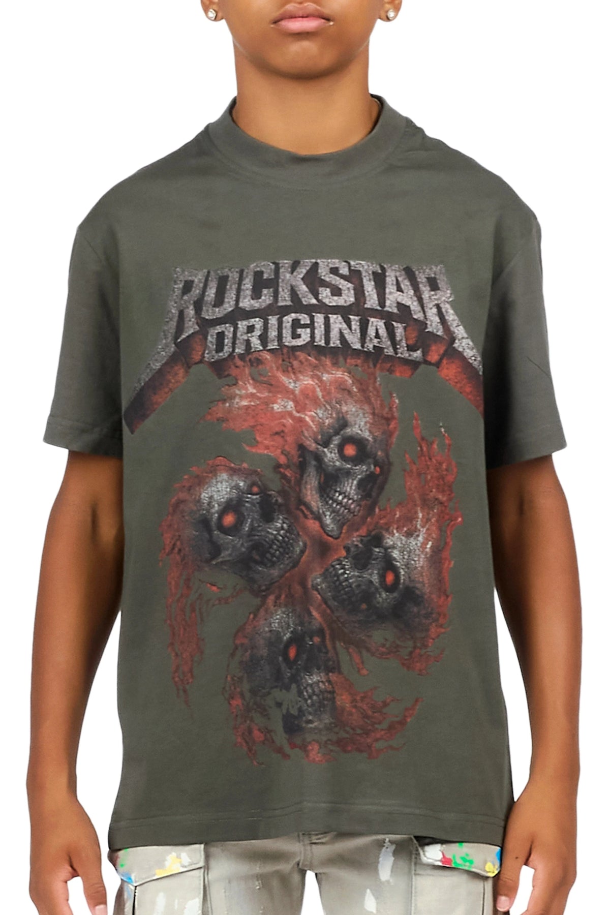 Boys Cayson Charcoal Graphic T-Shirt