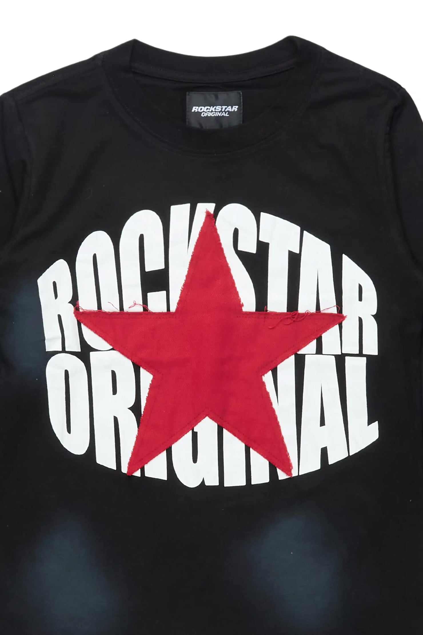 Boys State Black L/S Graphic T-Shirt with Patch